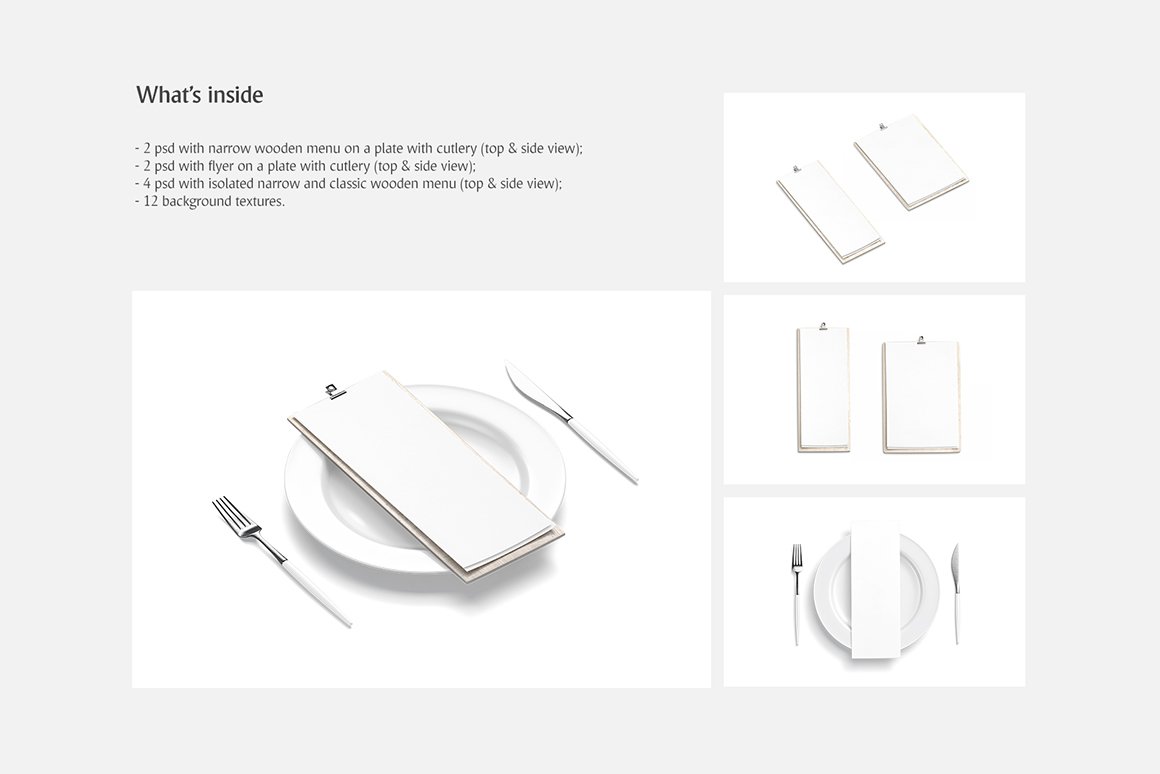 剪贴板菜单设计展示样机模板合集 Clipboard Menu Mockups Set_img_2