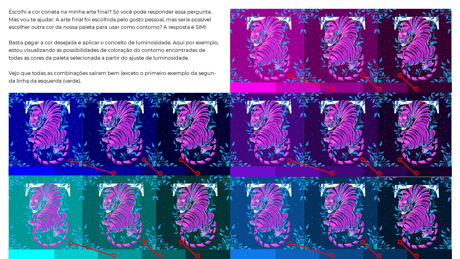 300款色彩亮丽蒸汽波风动画绘画色板色轮模板素材 300 Color Swatches For Adobe Illustrator & Adobe Photoshop_img_2