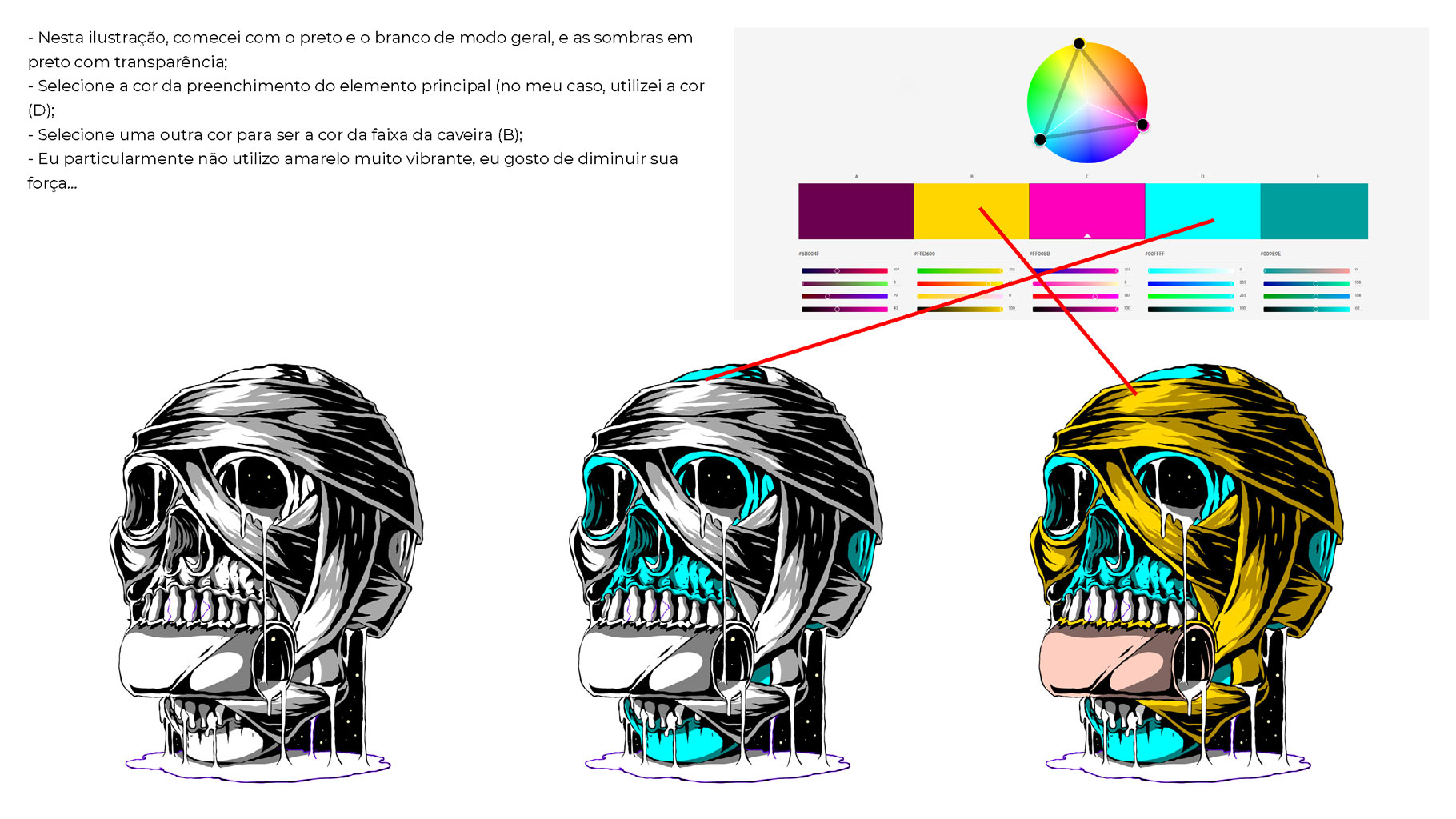 300款色彩亮丽蒸汽波风动画绘画色板色轮模板素材 300 Color Swatches For Adobe Illustrator & Adobe Photoshop_img_2