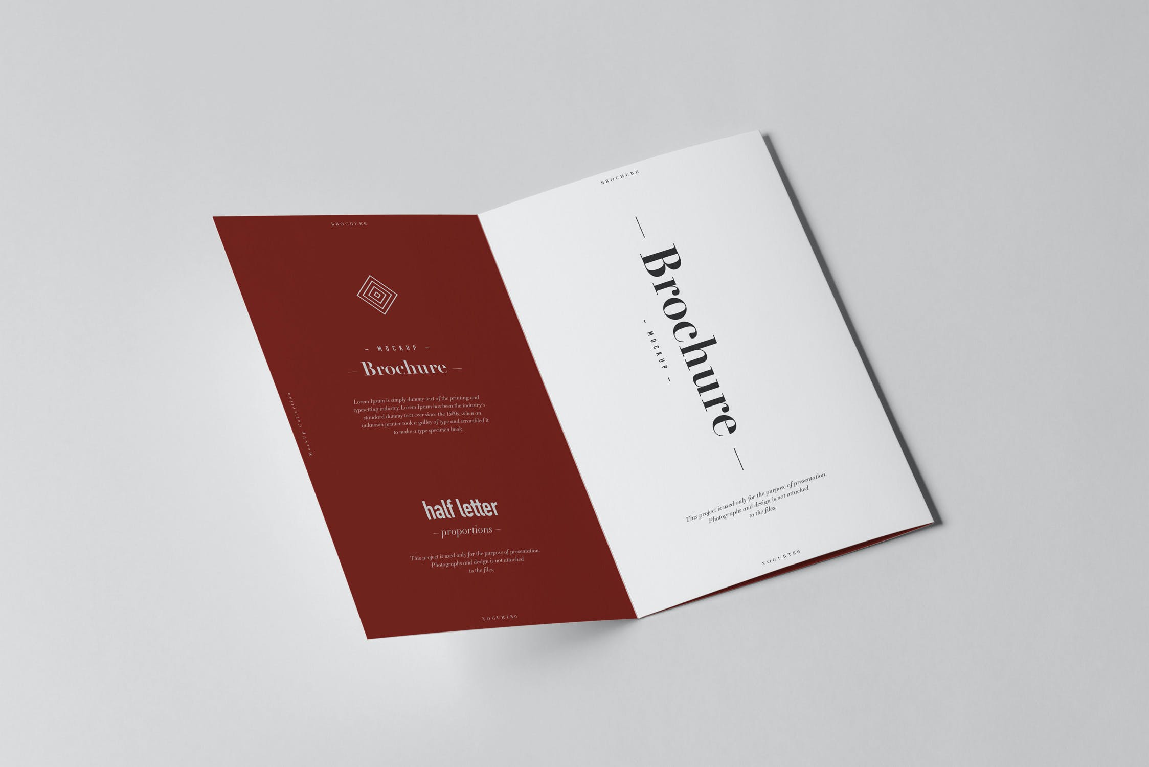 10款三折页小册子设计展示样机模板 Tri-Fold Half Letter Brochure Mockup 2_img_2