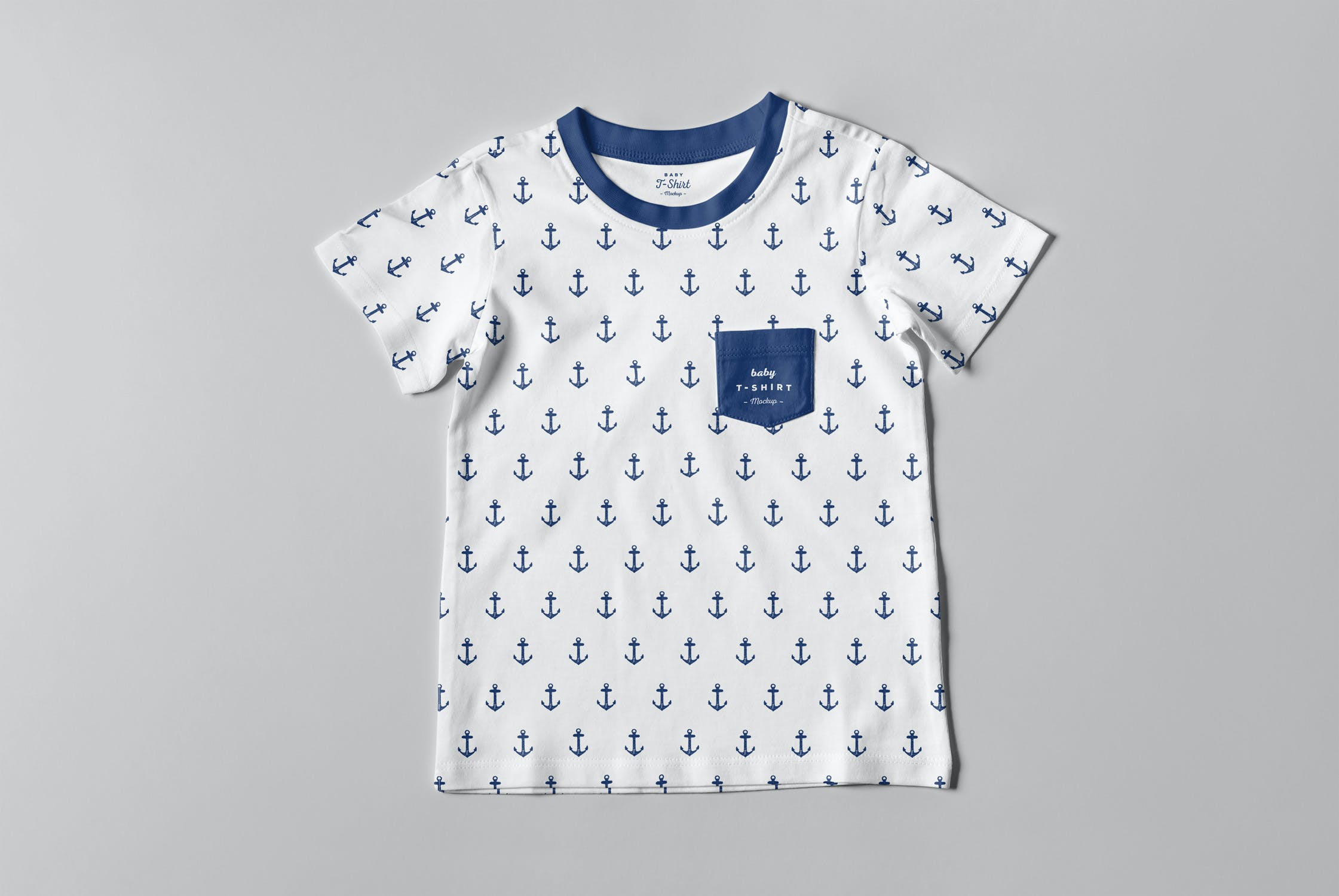 6款儿童半袖印花图案设计展示样机模板 Baby T-Shirt Mockup_img_2