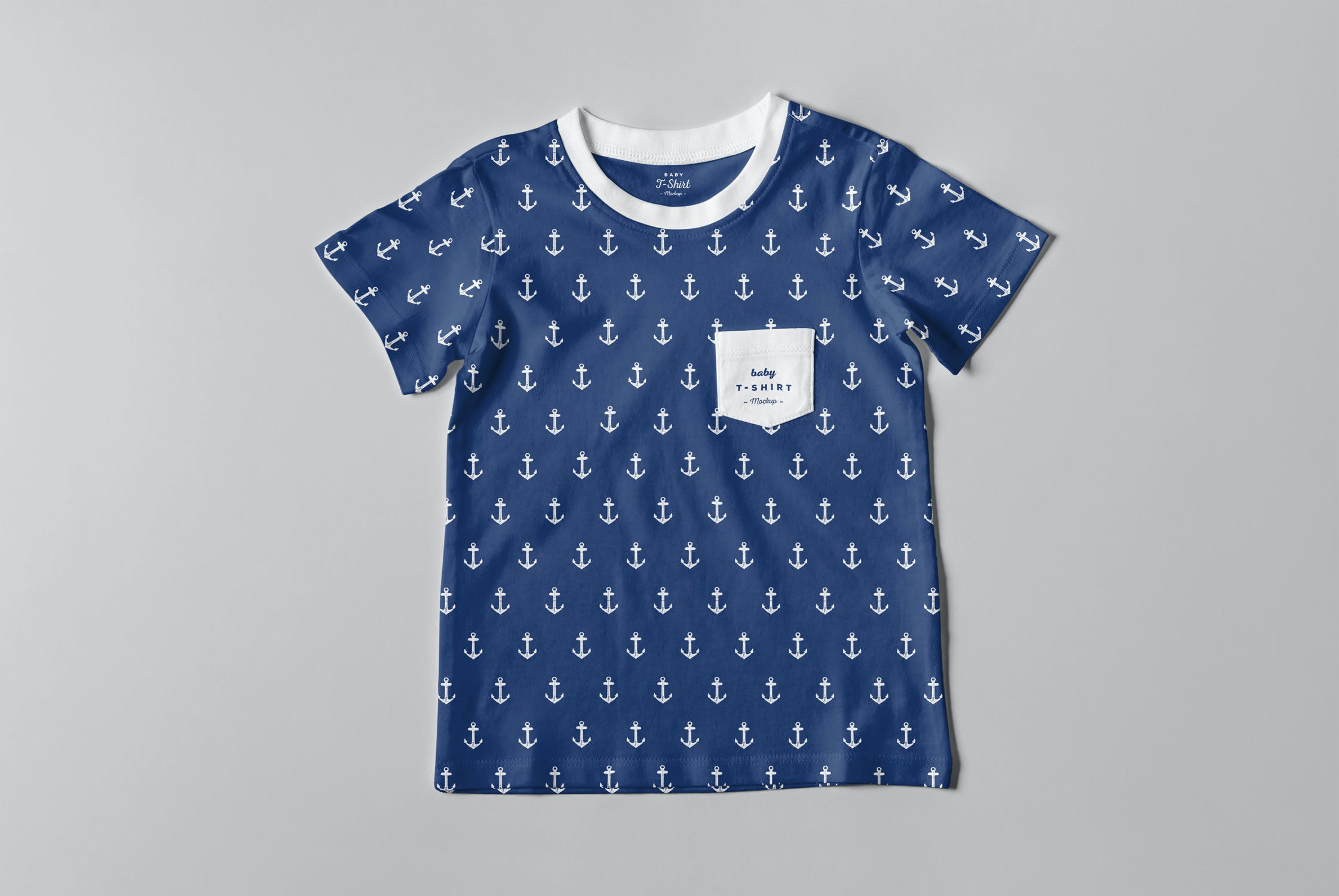 6款儿童半袖印花图案设计展示样机模板 Baby T-Shirt Mockup_img_2