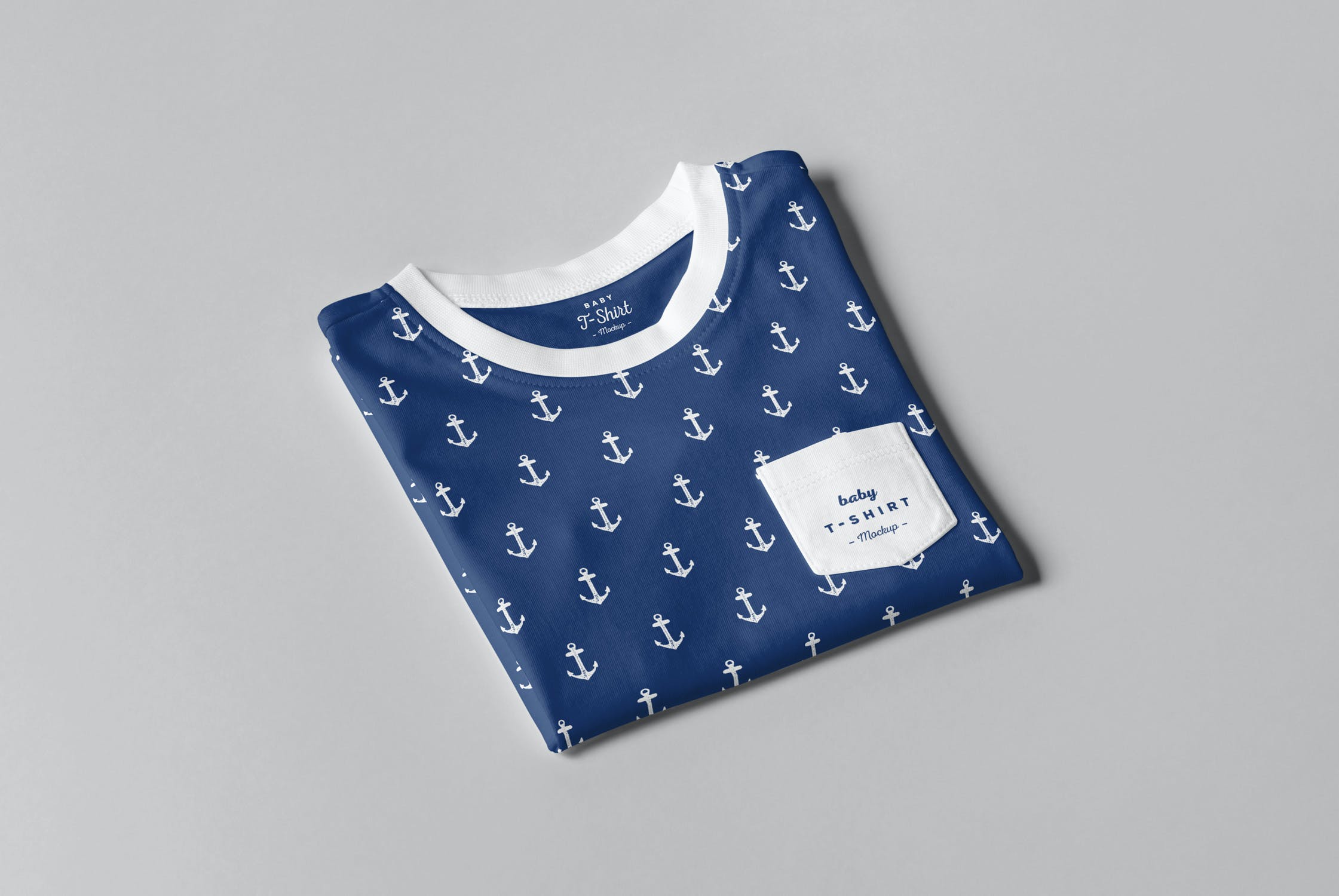 6款儿童半袖印花图案设计展示样机模板 Baby T-Shirt Mockup_img_2