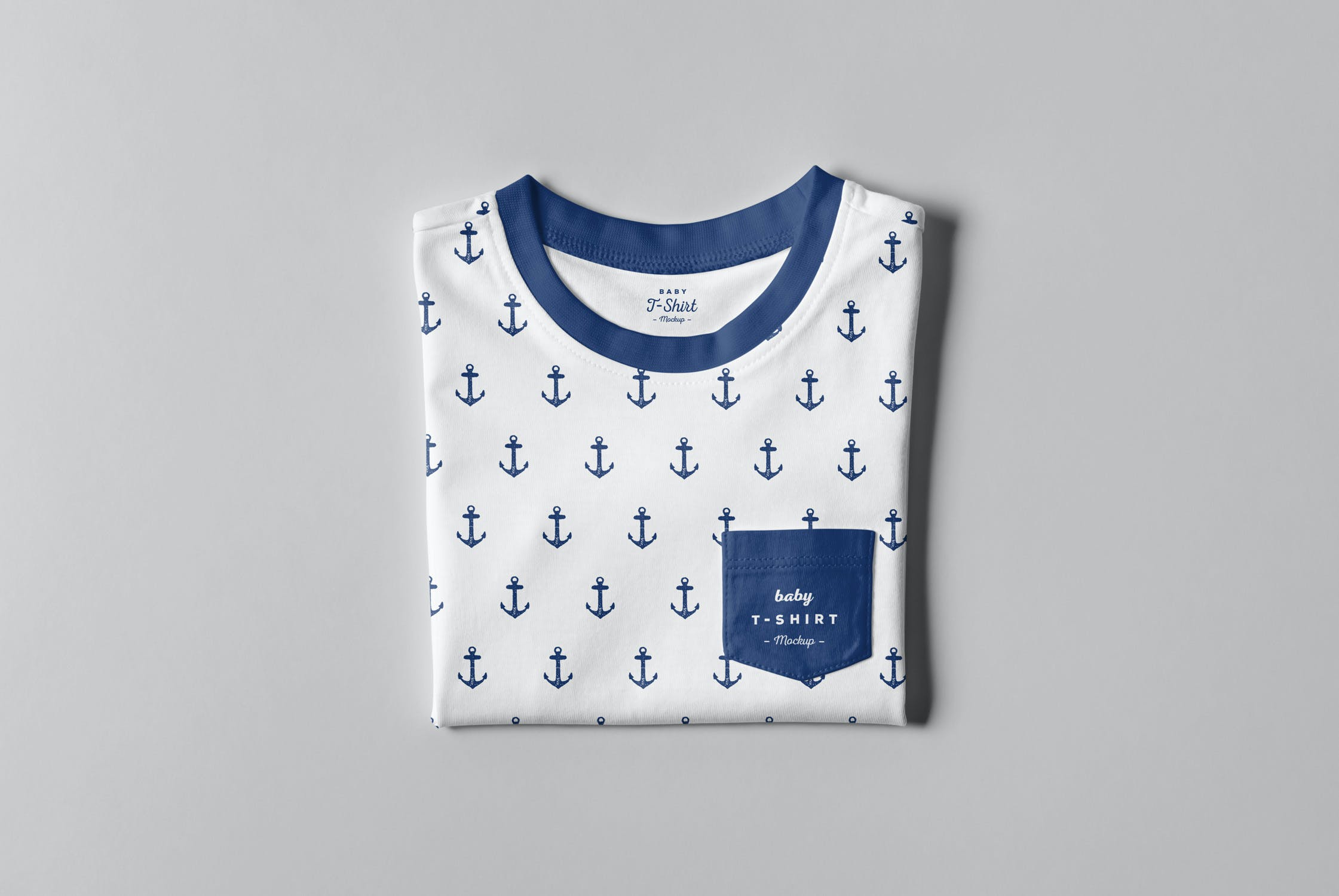 6款儿童半袖印花图案设计展示样机模板 Baby T-Shirt Mockup_img_2