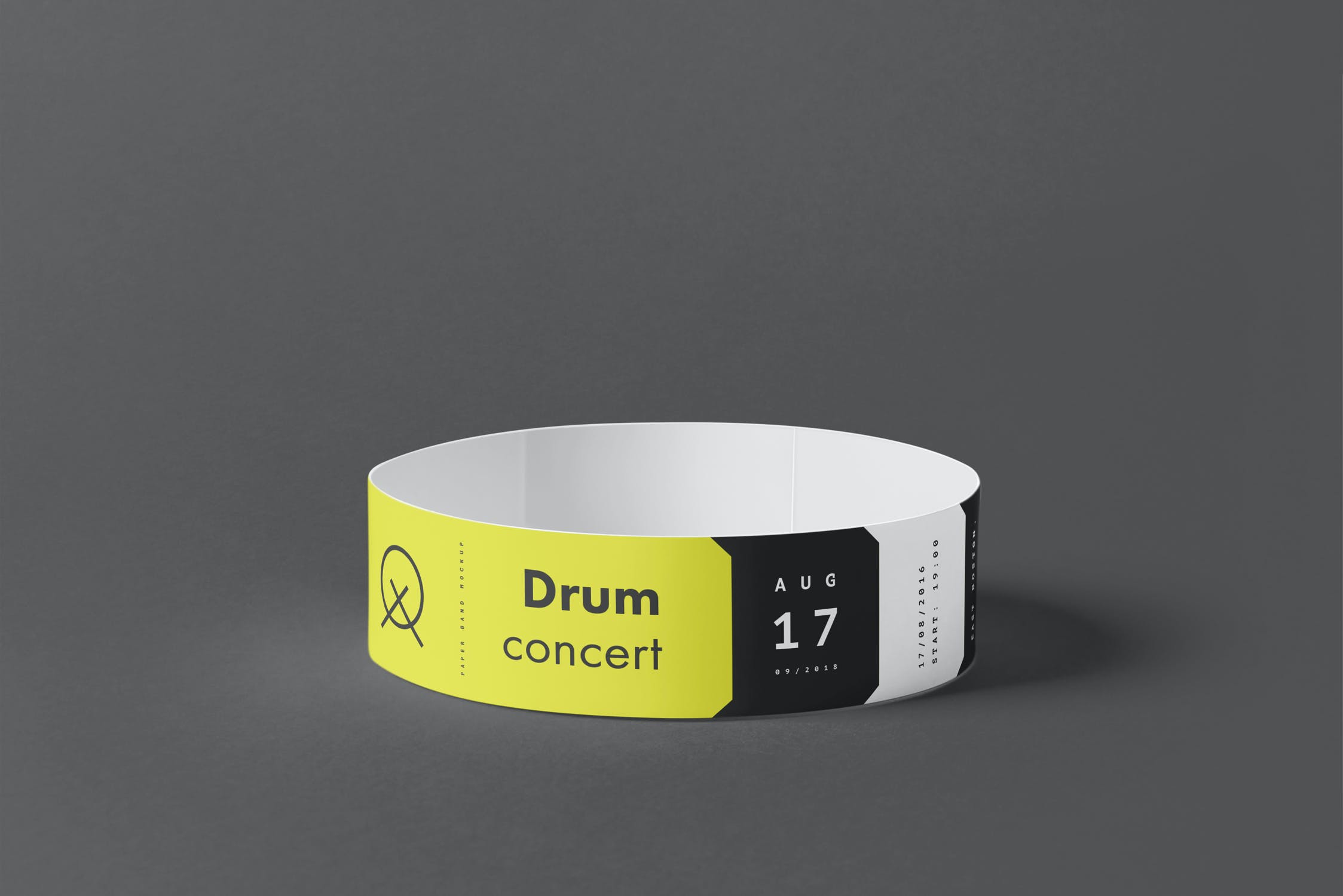 8款逼真纸质手环环腕带样机模板 Paper Band Mockup_img_2
