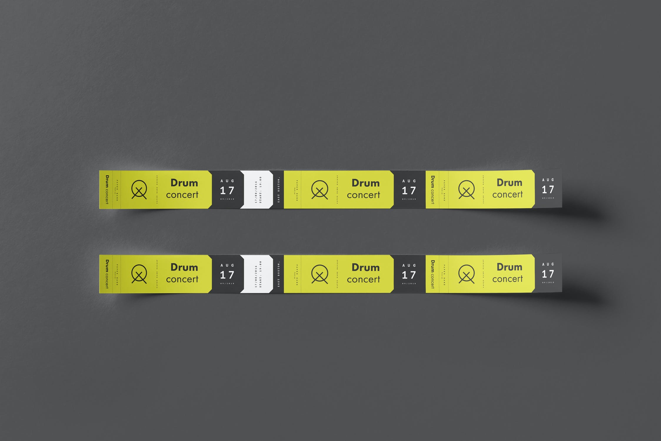 8款逼真纸质手环环腕带样机模板 Paper Band Mockup_img_2