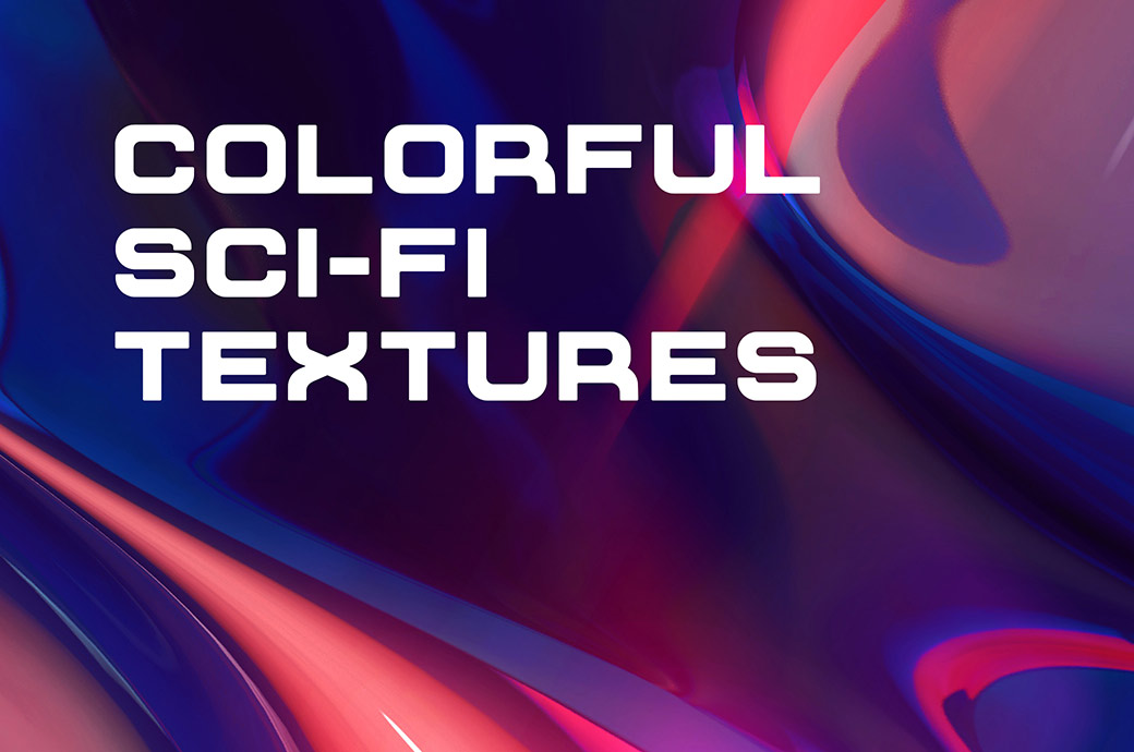 5款抽象科幻全息渐变平面海报设计背景图片素材 5 SCI-FI Abstract Textures_img_2