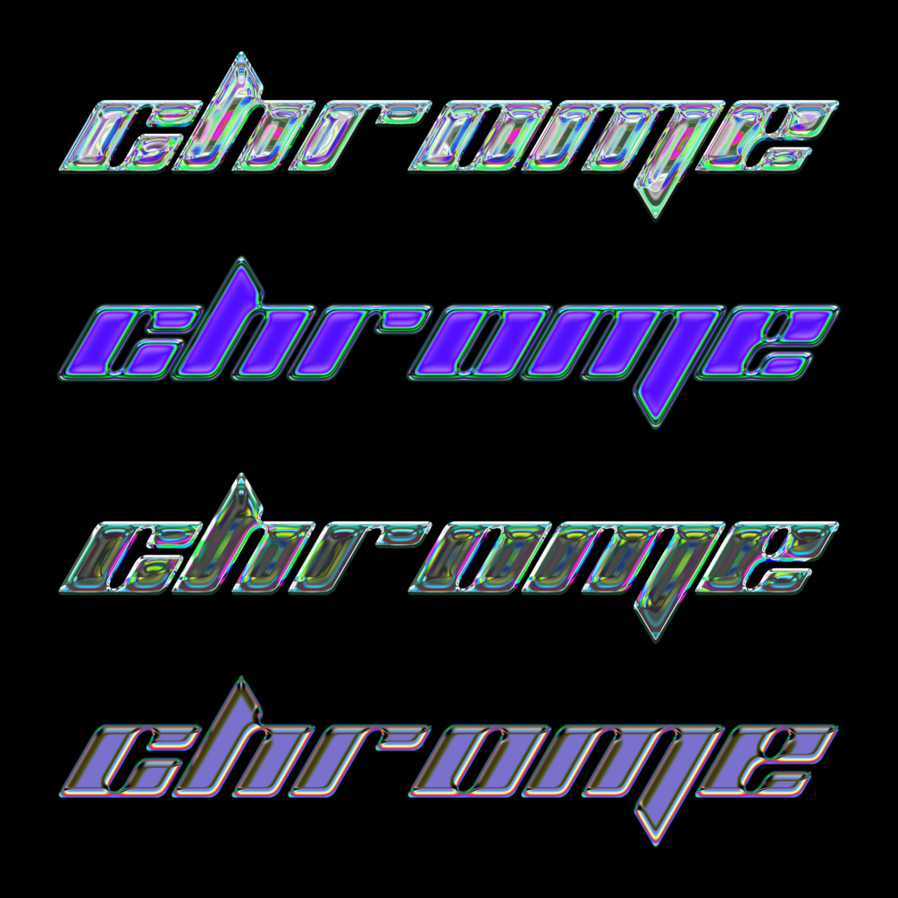 4款发光立体金属标题字体设计PS样式模板 Chrome Template 02_img_2