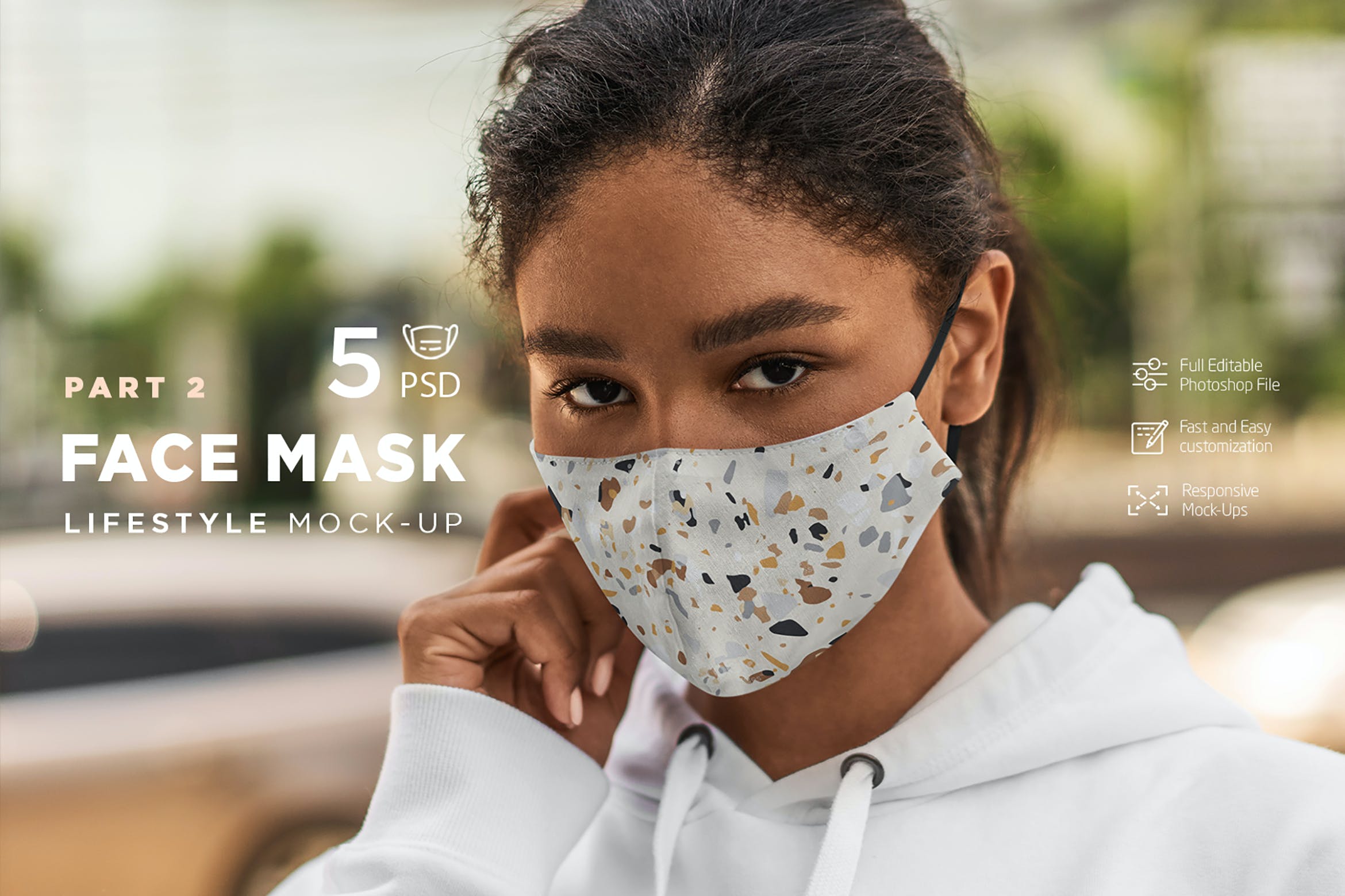 5款防护面罩口罩印花设计展示样机模板 Face Mask Mockup Lifestyle Vol.2_img_2