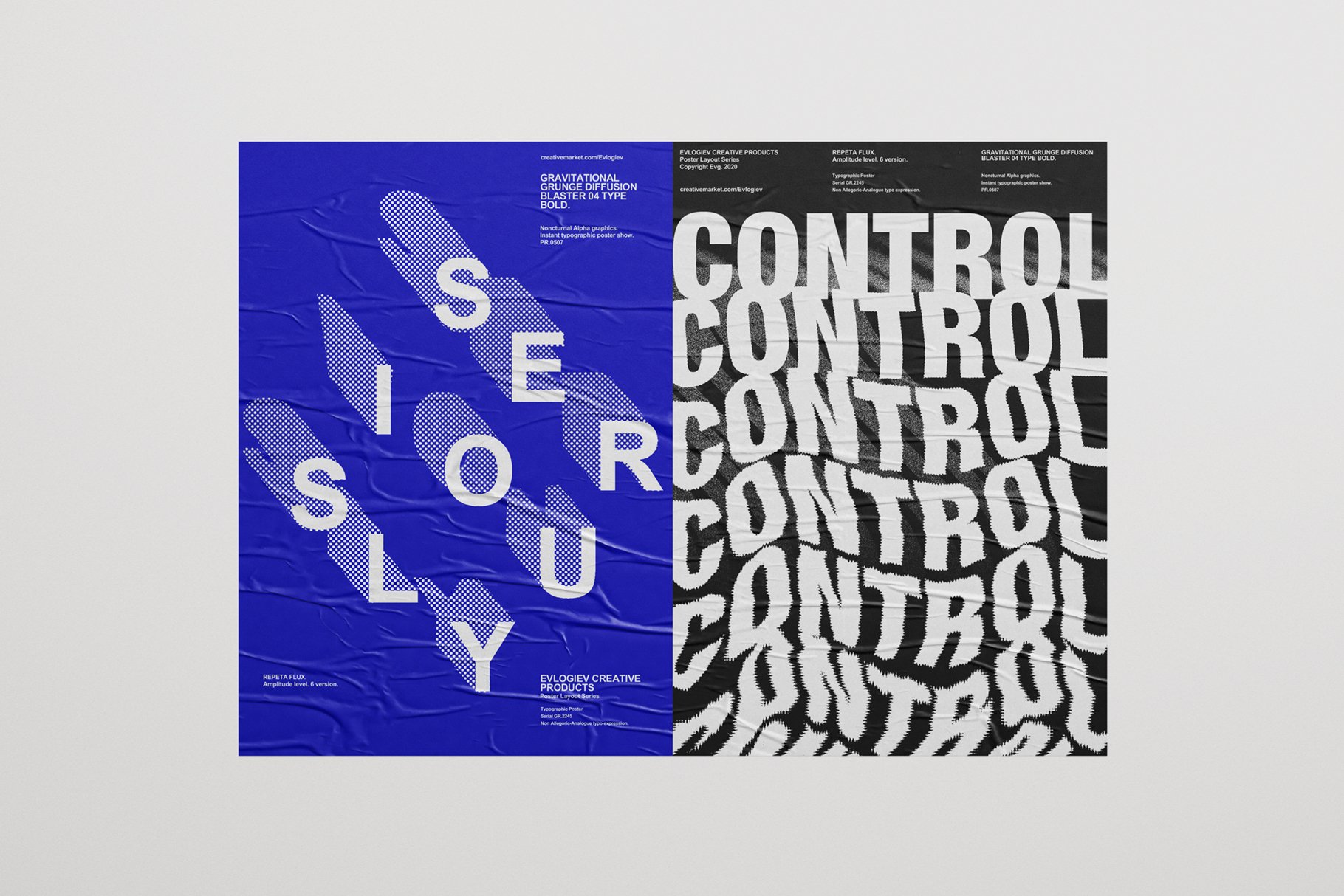 20款抽象扭曲主视觉海报标题效果字体设计PS样式模板 Typographic Poster Layouts No.02_img_2