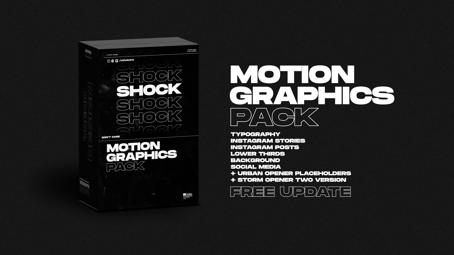 潮流炫酷品牌推广新媒体广告视频设计AE模板 Shock Motion Graphics Pack V 2.0_img_2