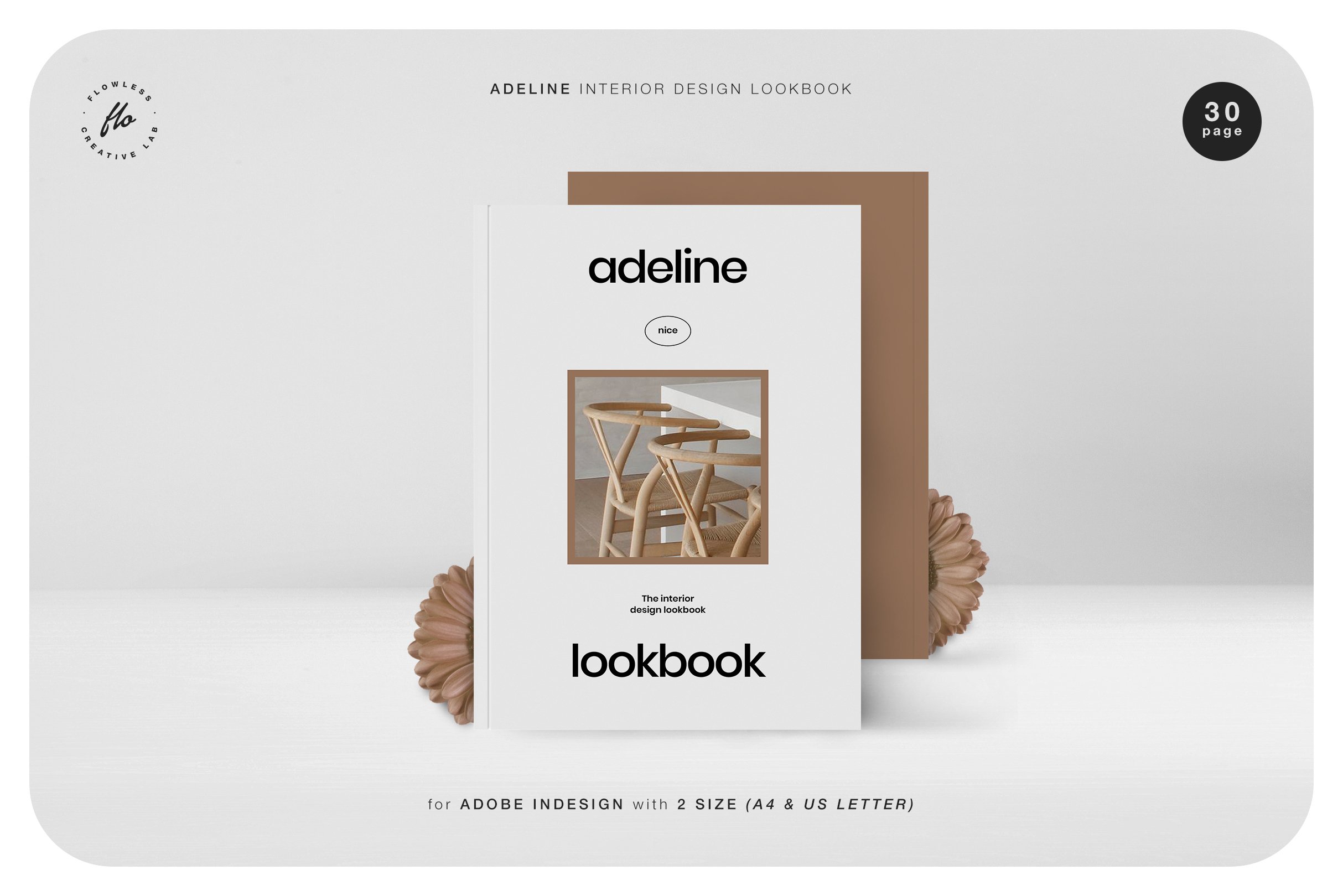 现代时尚室内家具设计INDD画册模板 ADELINE Interior Design Lookbook_img_2