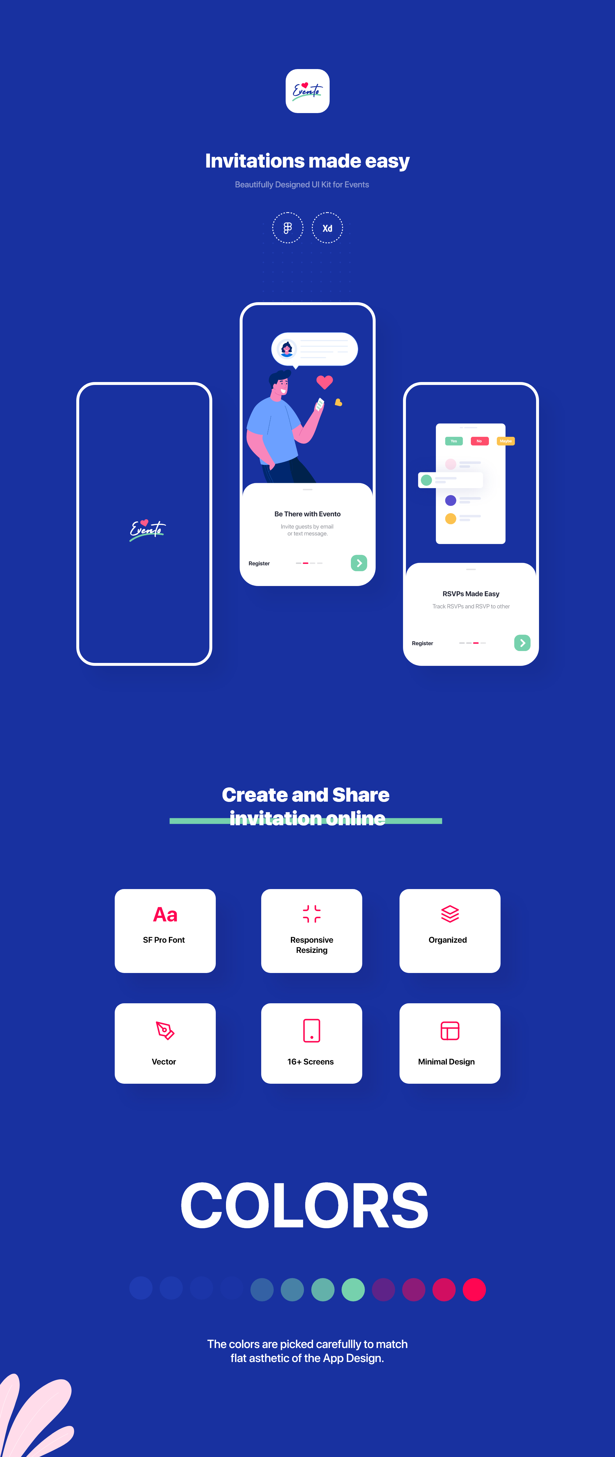 信息任务行程管理应用程序APP UI套件 Evento App Ui Kit_img_2