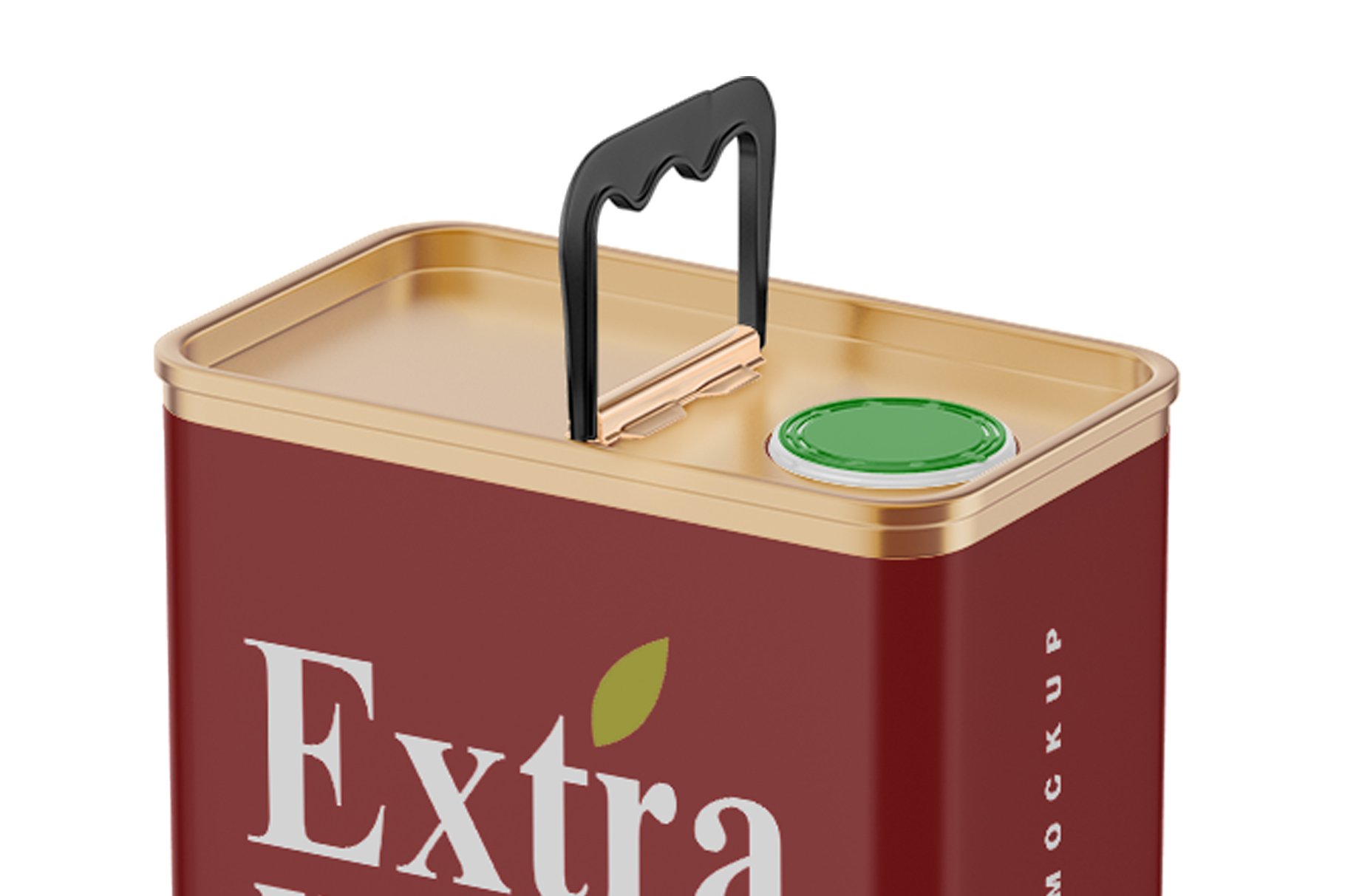 哑光橄榄油锡罐设计展示样机模板 Matte Olive Oil Tin Can Mockup_img_2