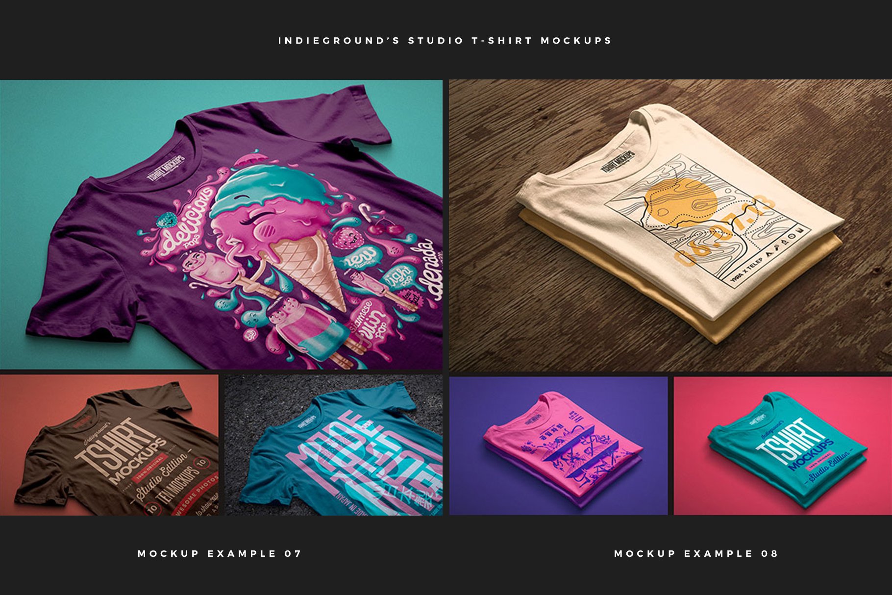 48款半袖T恤图案设计展示样机PSD模板素材 T-Shirt Mockups Bundle_img_2