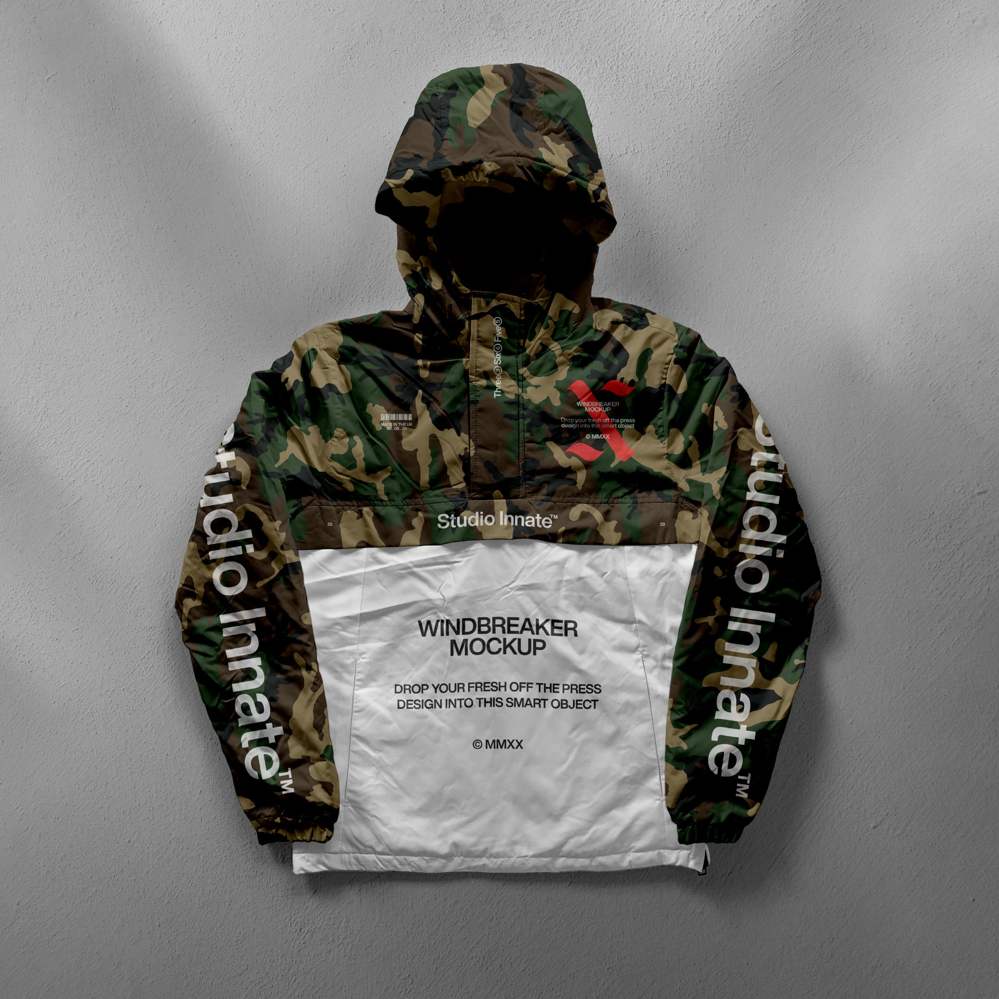 带帽风衣羽绒服设计展示样机模板合集 Windbreaker Jacket Mockup Bundle_img_2