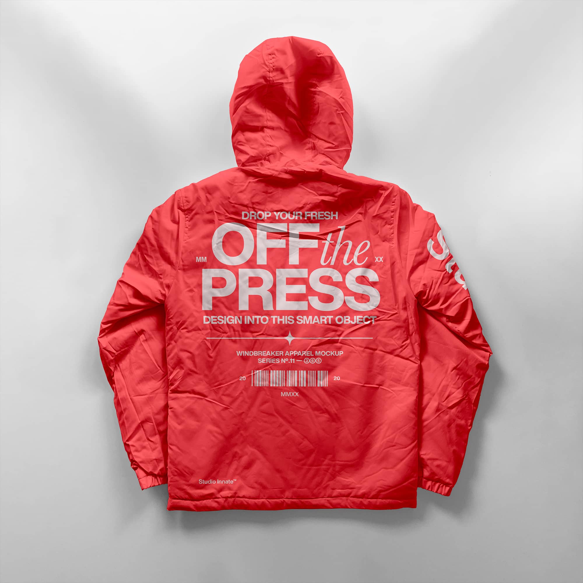 带帽风衣羽绒服设计展示样机模板合集 Windbreaker Jacket Mockup Bundle_img_2