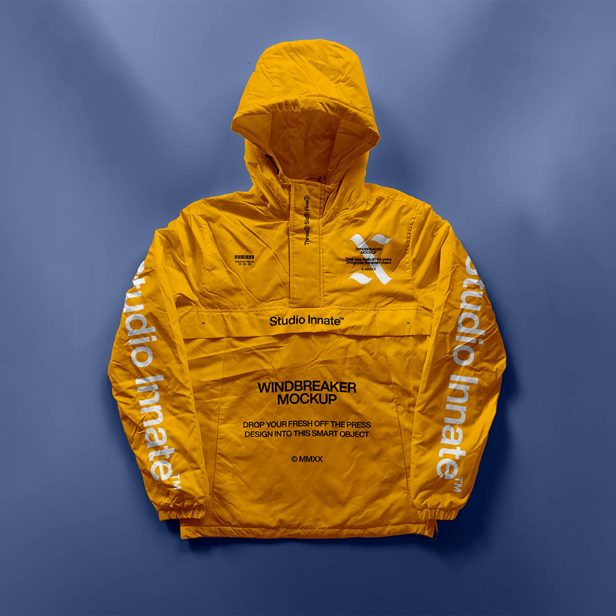 带帽风衣羽绒服设计展示样机模板合集 Windbreaker Jacket Mockup Bundle_img_2