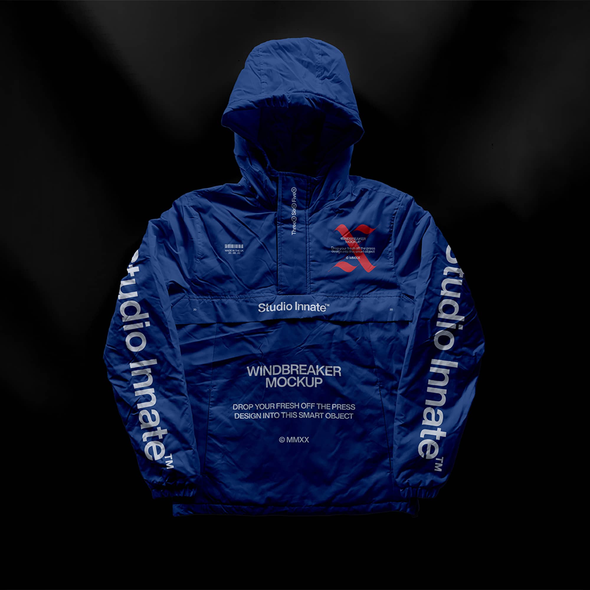 带帽风衣羽绒服设计展示样机模板合集 Windbreaker Jacket Mockup Bundle_img_2