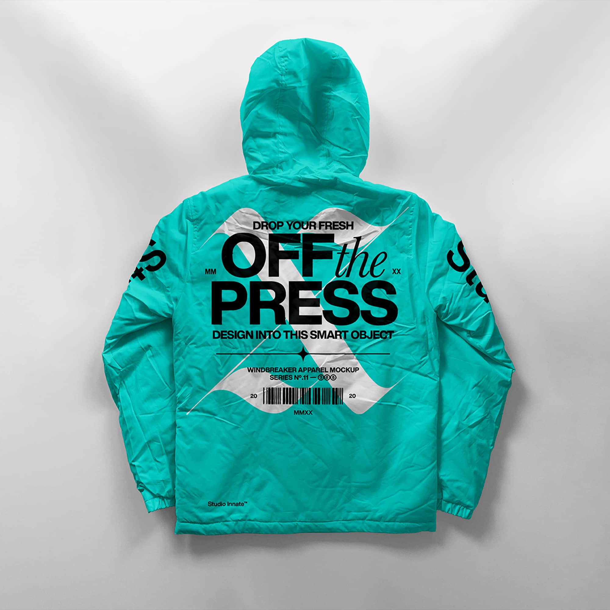 带帽风衣羽绒服设计展示样机模板合集 Windbreaker Jacket Mockup Bundle_img_2