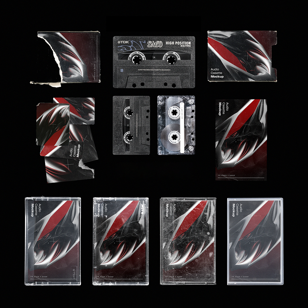 复古录音磁带包装盒设计展示样机模板合集 Audio CassetteMockup Pack_img_2