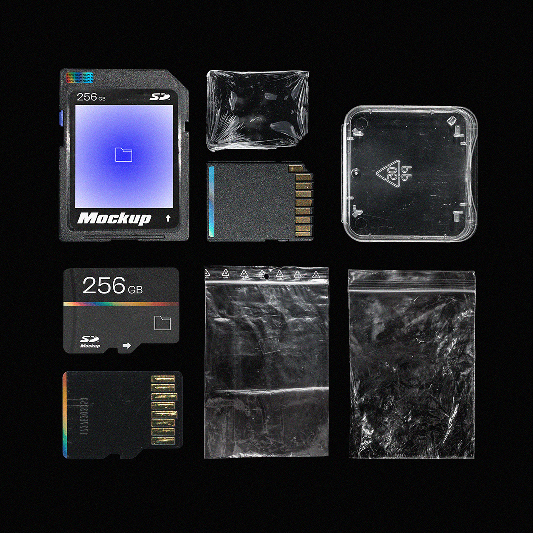 SD存储卡塑料袋包装盒设计展示样机合集 SD Card Mockup Pack_img_2