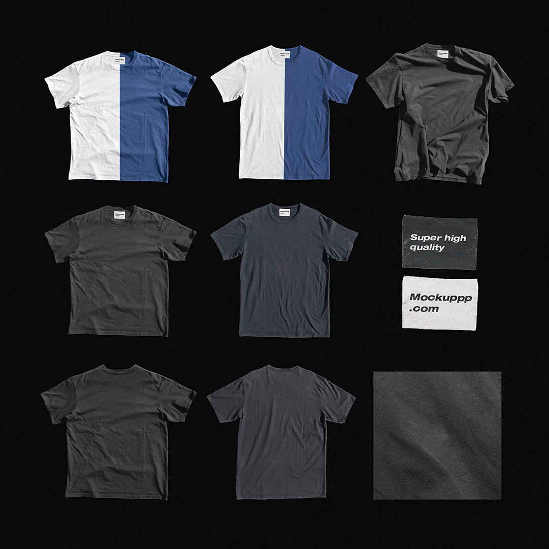 男士半袖T恤衫设计展示样机合集 Tee Shirt Mockup Pack_img_2