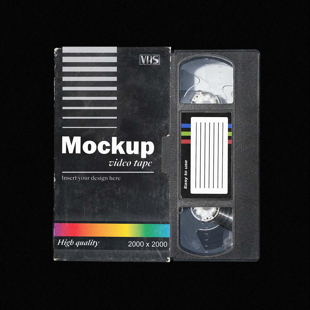 多角度做旧复古磁带纸盒设计展示样机合集 VHS Tape Mockup Pack_img_2