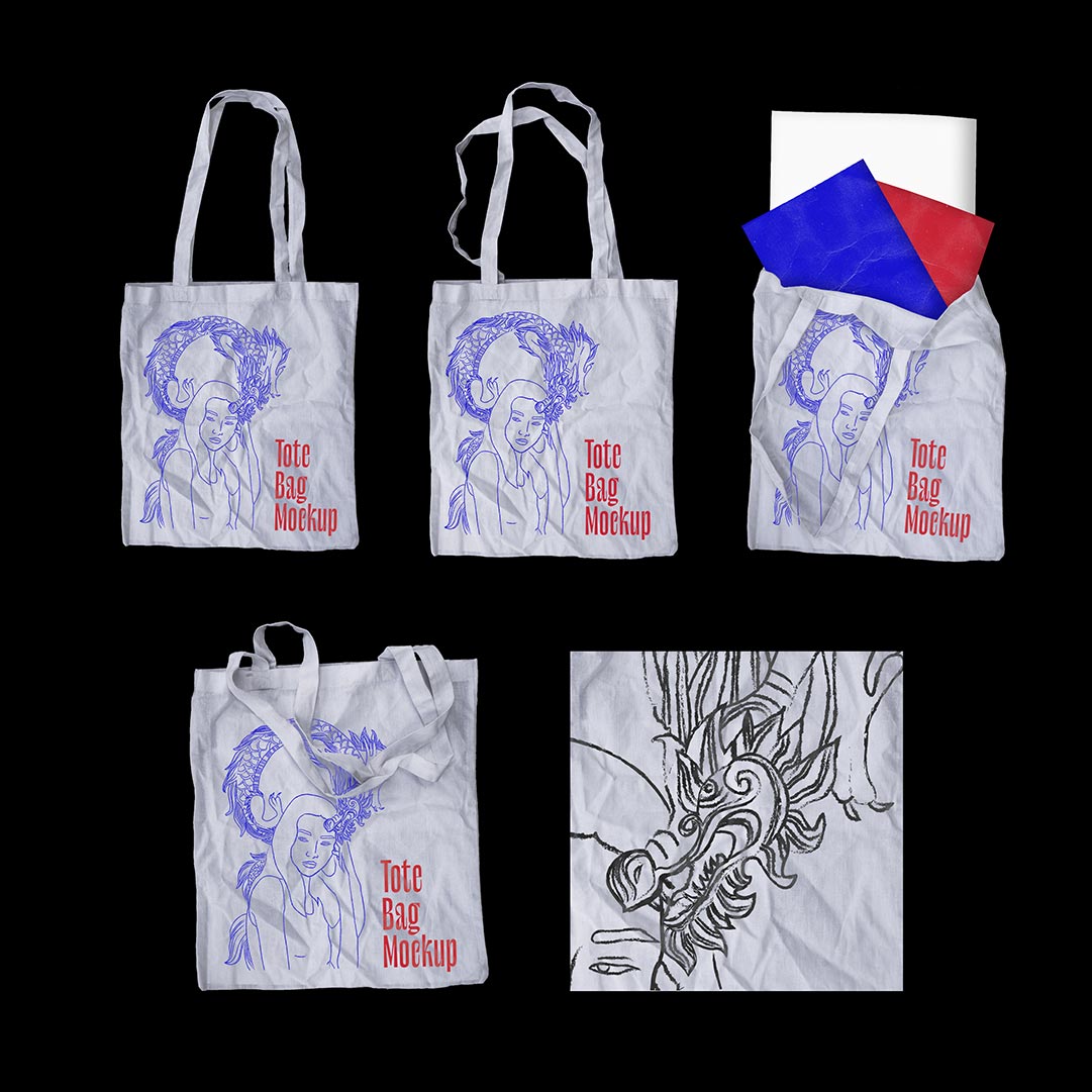 手提袋帆布袋设计样机合集 Tote Bag Mockup Pack_img_2