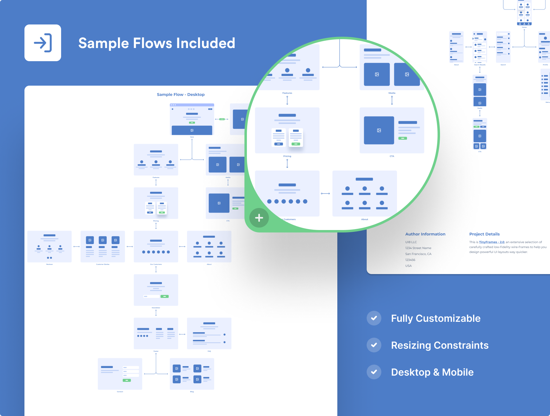 400多个应用程序APP设计线框流程图套件 TinyFrames - 2.0_img_2