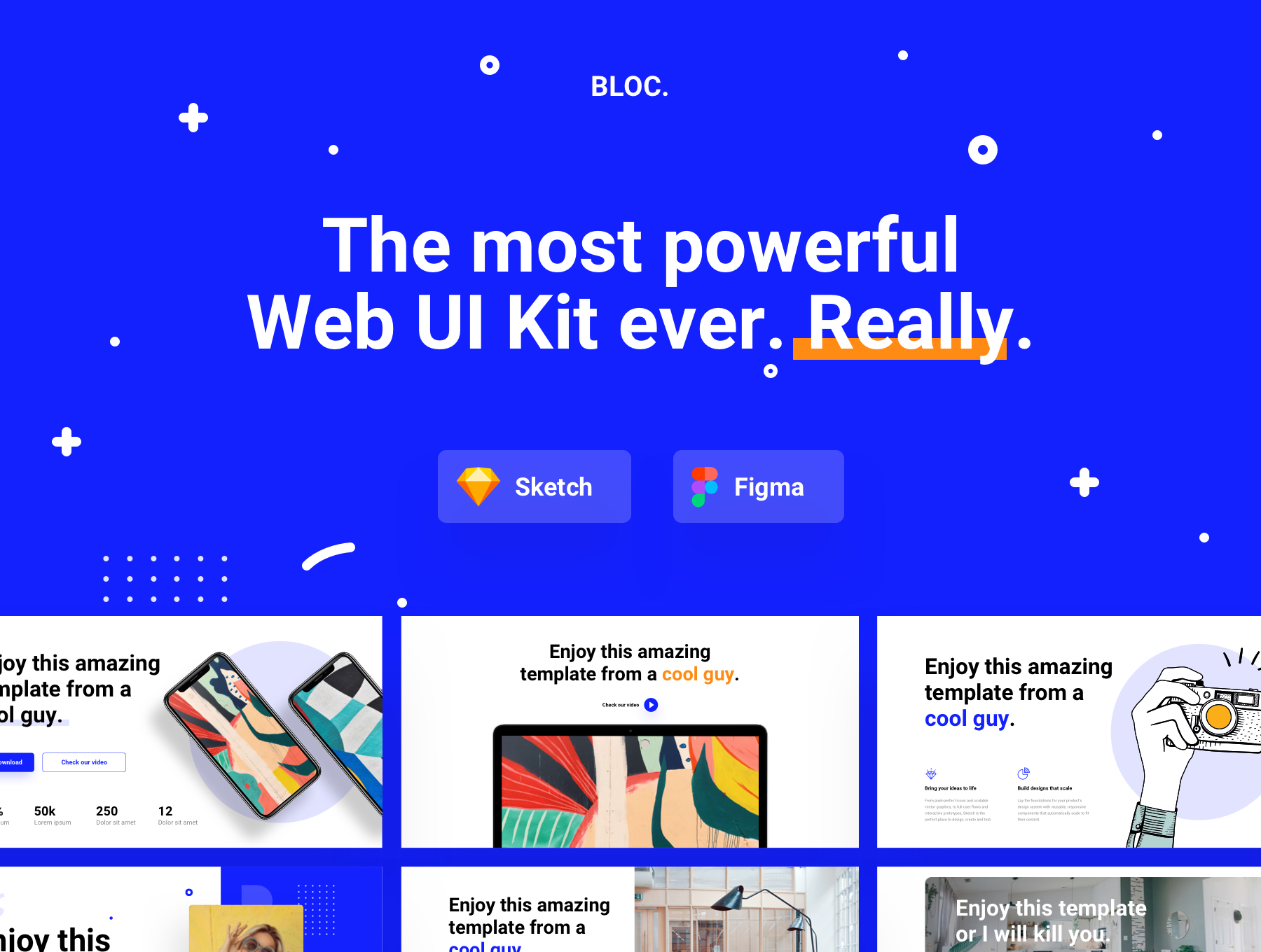 180+精美创意网站WEB UI设计套件 Bloc Web UI Kit_img_2