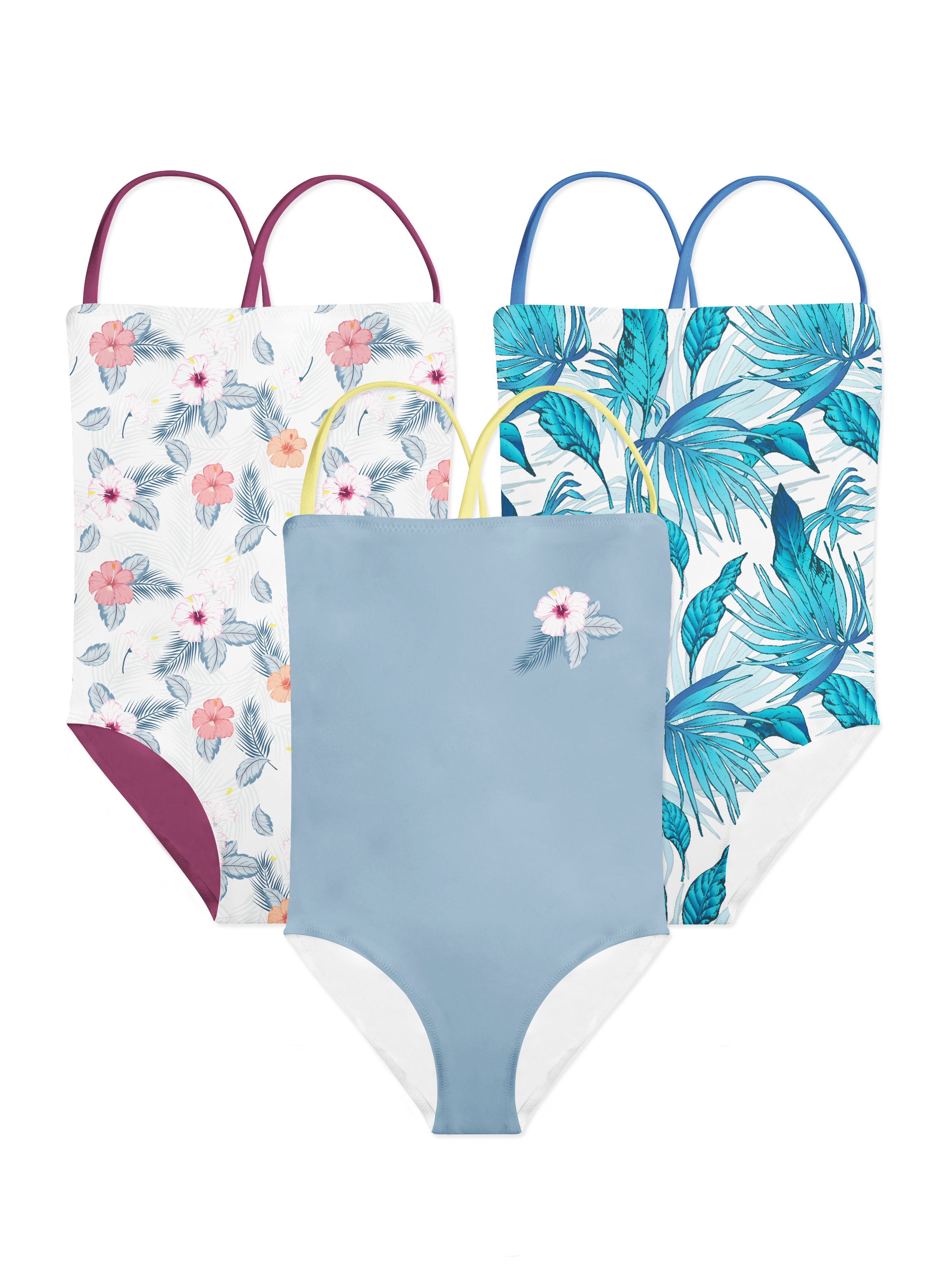 婴儿泳衣连体衣设计展示样机模板 Baby One-Piece Swimming Suit Mockup_img_2