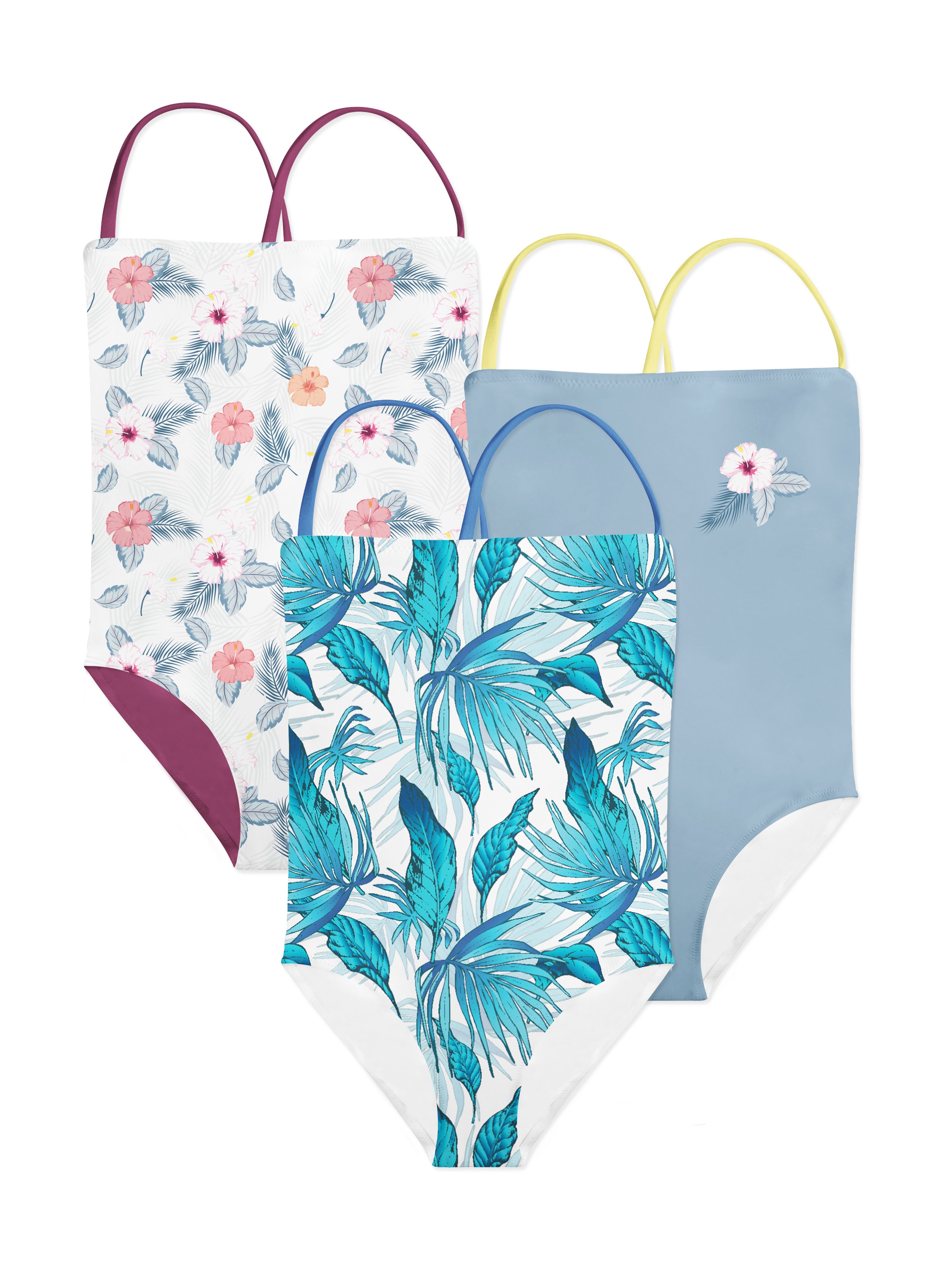 婴儿泳衣连体衣设计展示样机模板 Baby One-Piece Swimming Suit Mockup_img_2