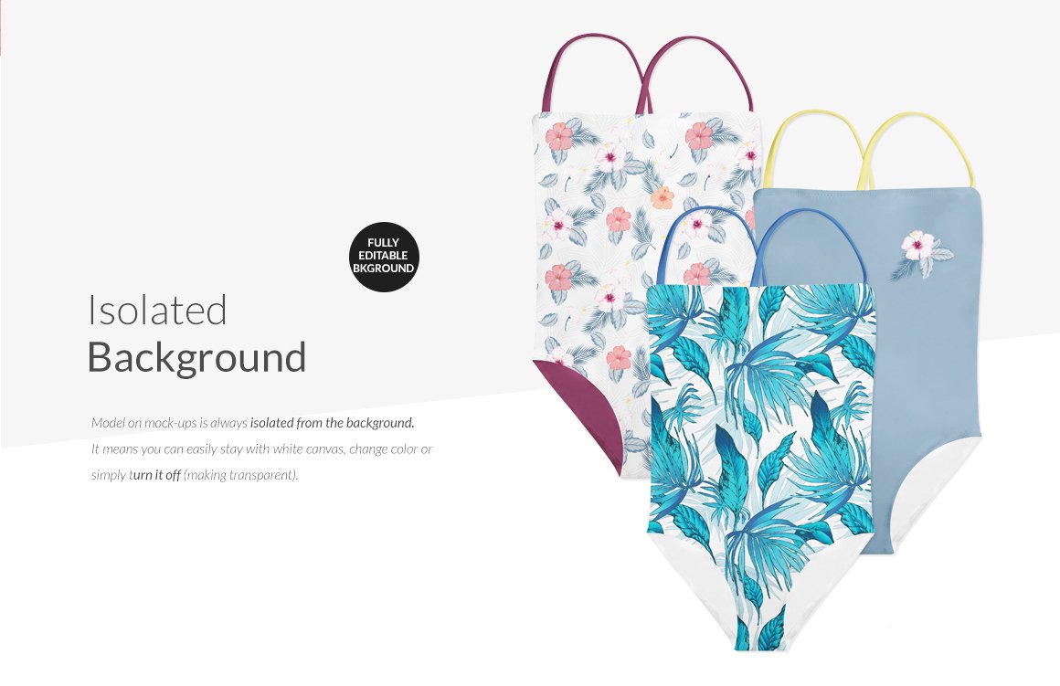 婴儿泳衣连体衣设计展示样机模板 Baby One-Piece Swimming Suit Mockup_img_2