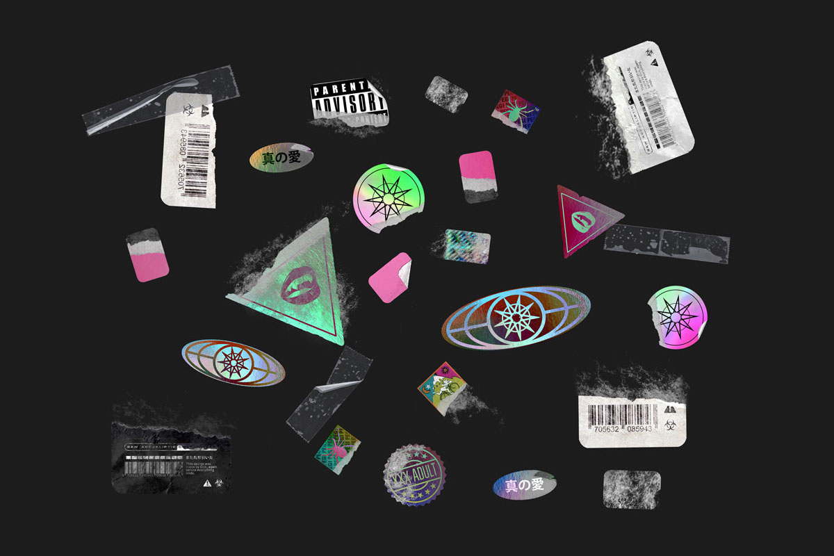 复古做旧不干胶胶带标签贴纸PS设计素材 Ultimate Raw Sticker Pack 3_img_2
