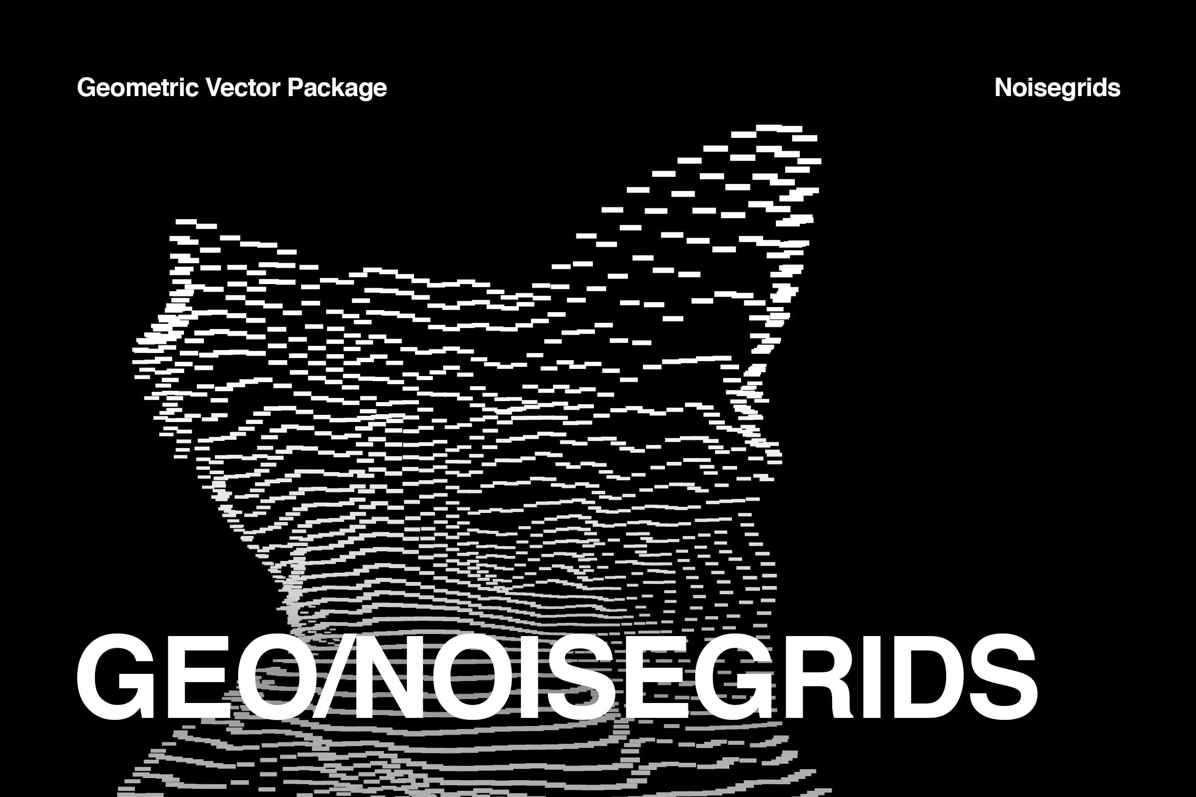 10款抽象几何噪点网格海报平面设计装饰矢量图形素材 Geometric Noise Grid Collection_img_2