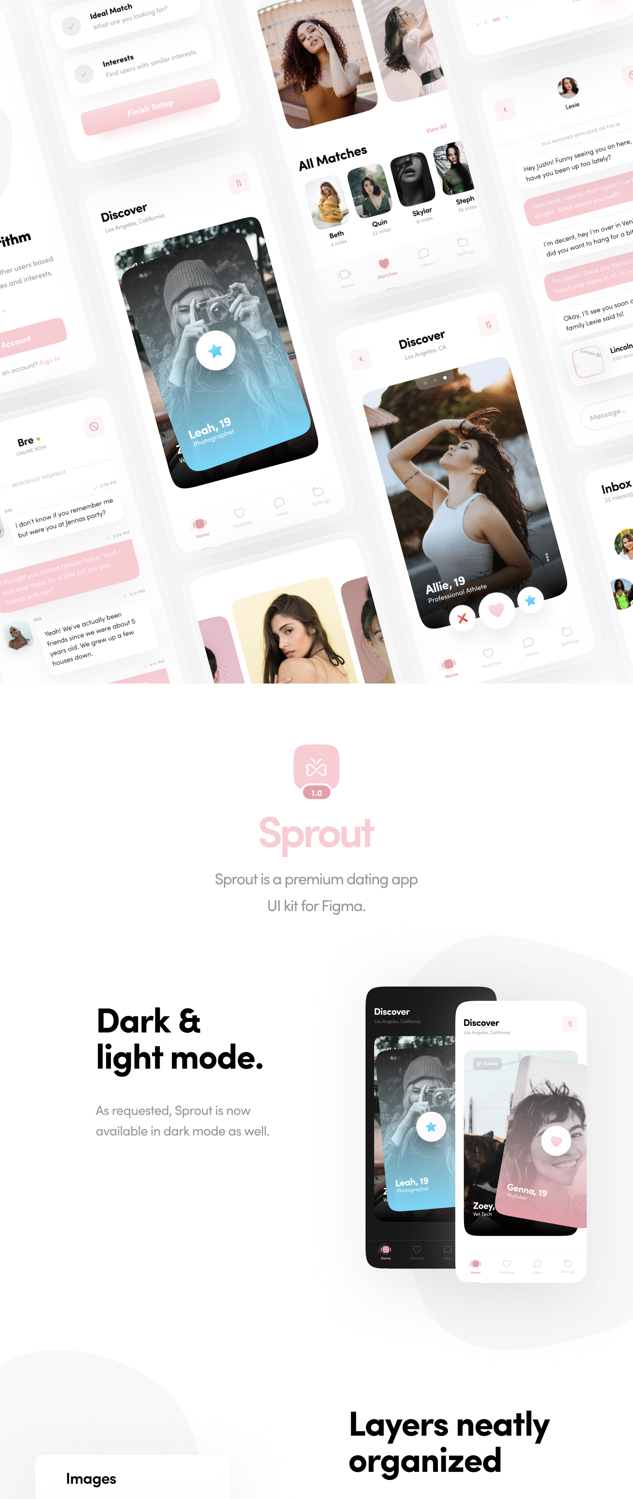 高端交友约会APP应用程序UI套件 Sprout Dating App UI Kit_img_2