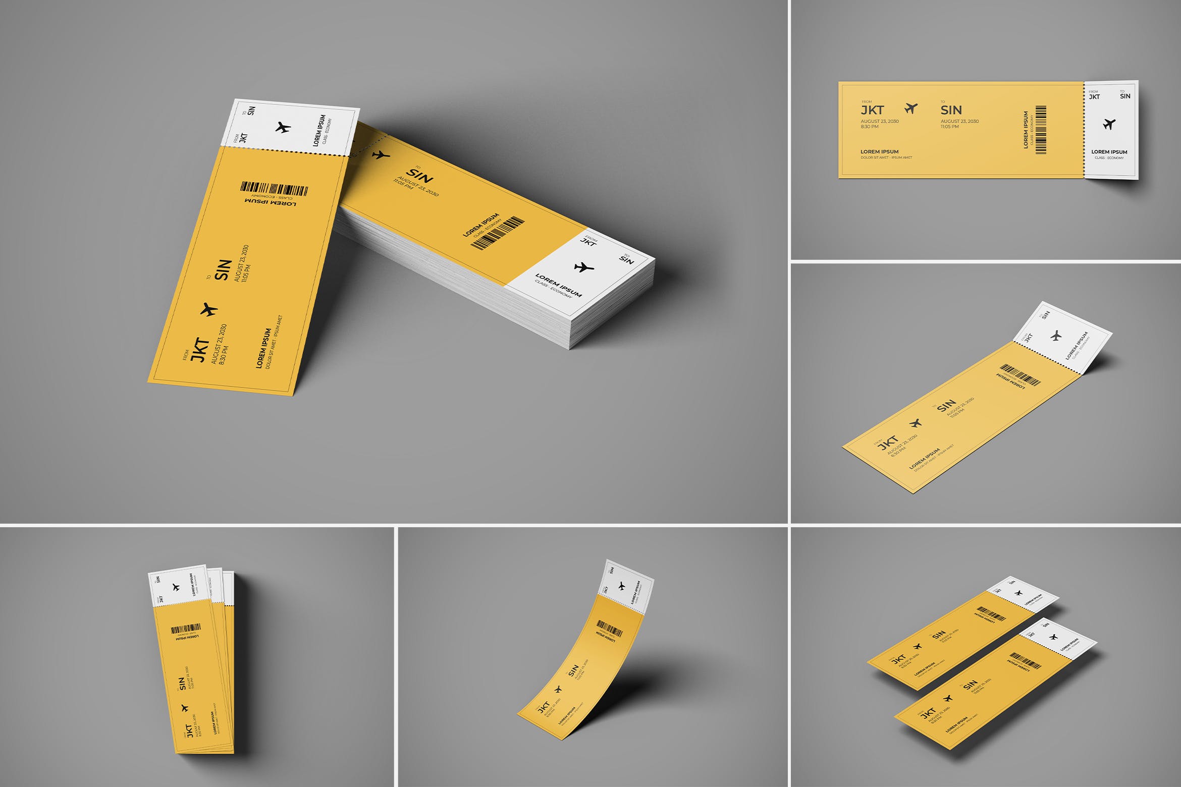 6款机票票务设计展示样机 Ticket Mockup 6 PSD Files_img_2