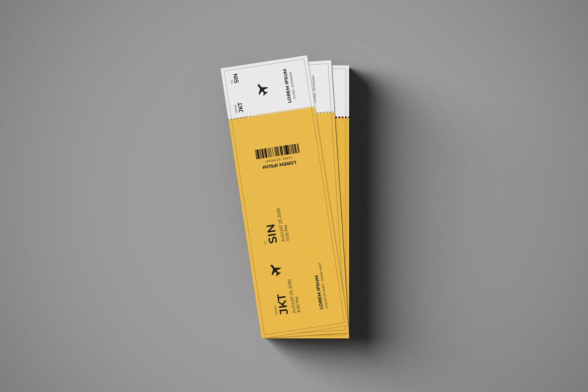 6款机票票务设计展示样机 Ticket Mockup 6 PSD Files_img_2