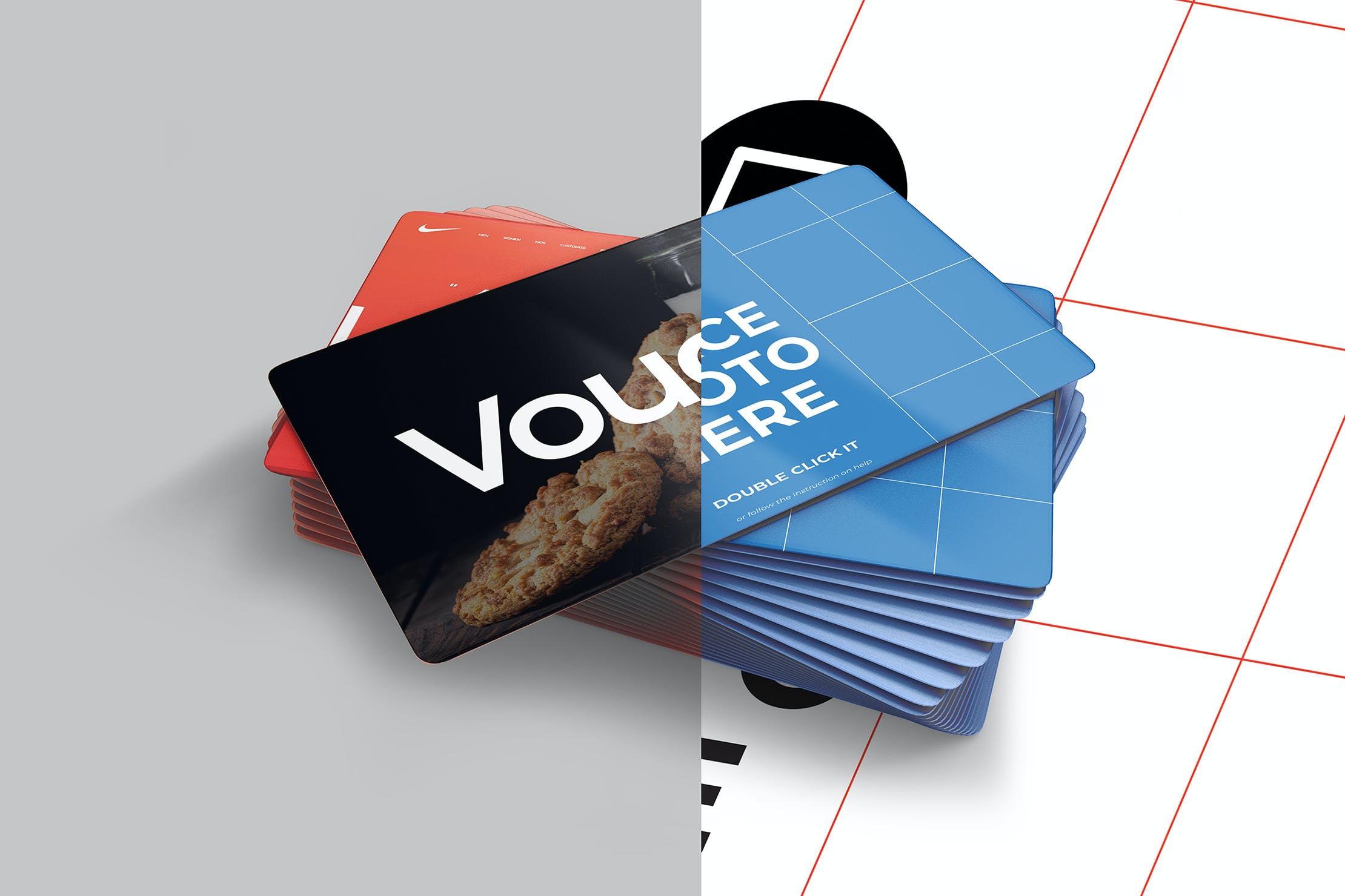 卡片代金券设计展示样机模板 Cardi Voucher Mockup_img_2