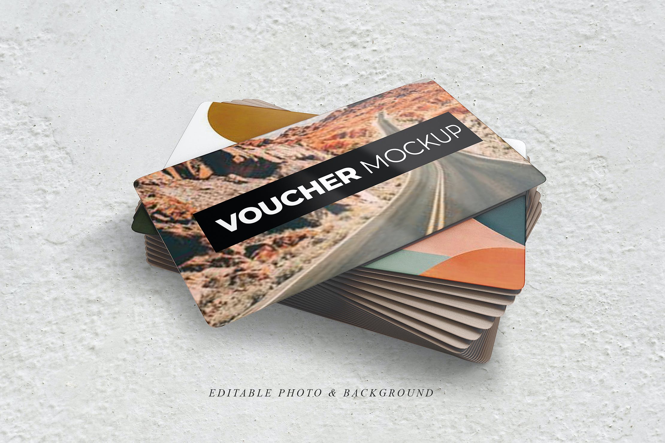 卡片代金券设计展示样机模板 Cardi Voucher Mockup_img_2