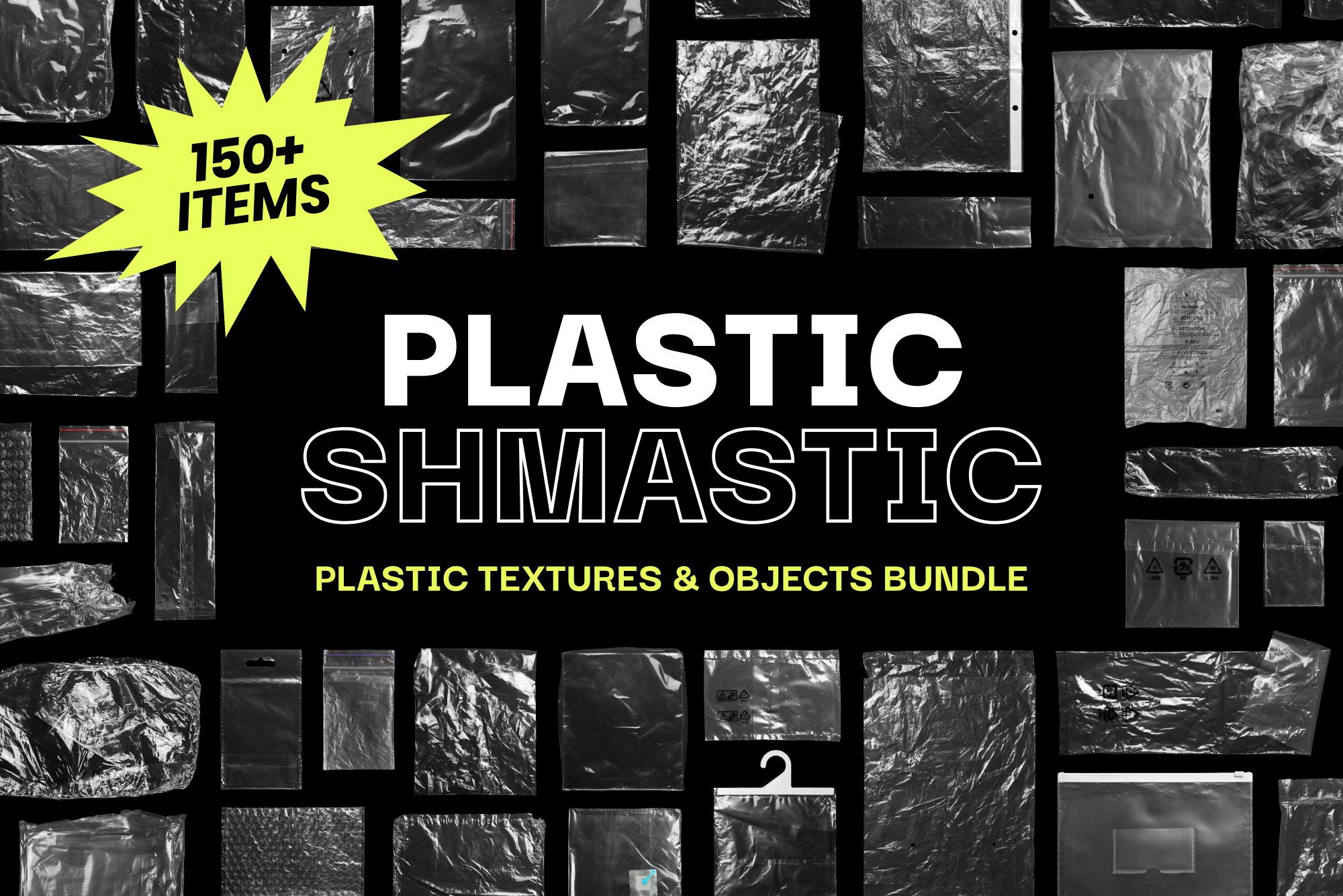 153款潮流高清透明塑料袋胶带贴纸背景PNG免抠图片素材 Plastic Shmastic - Objects Bundle_img_2