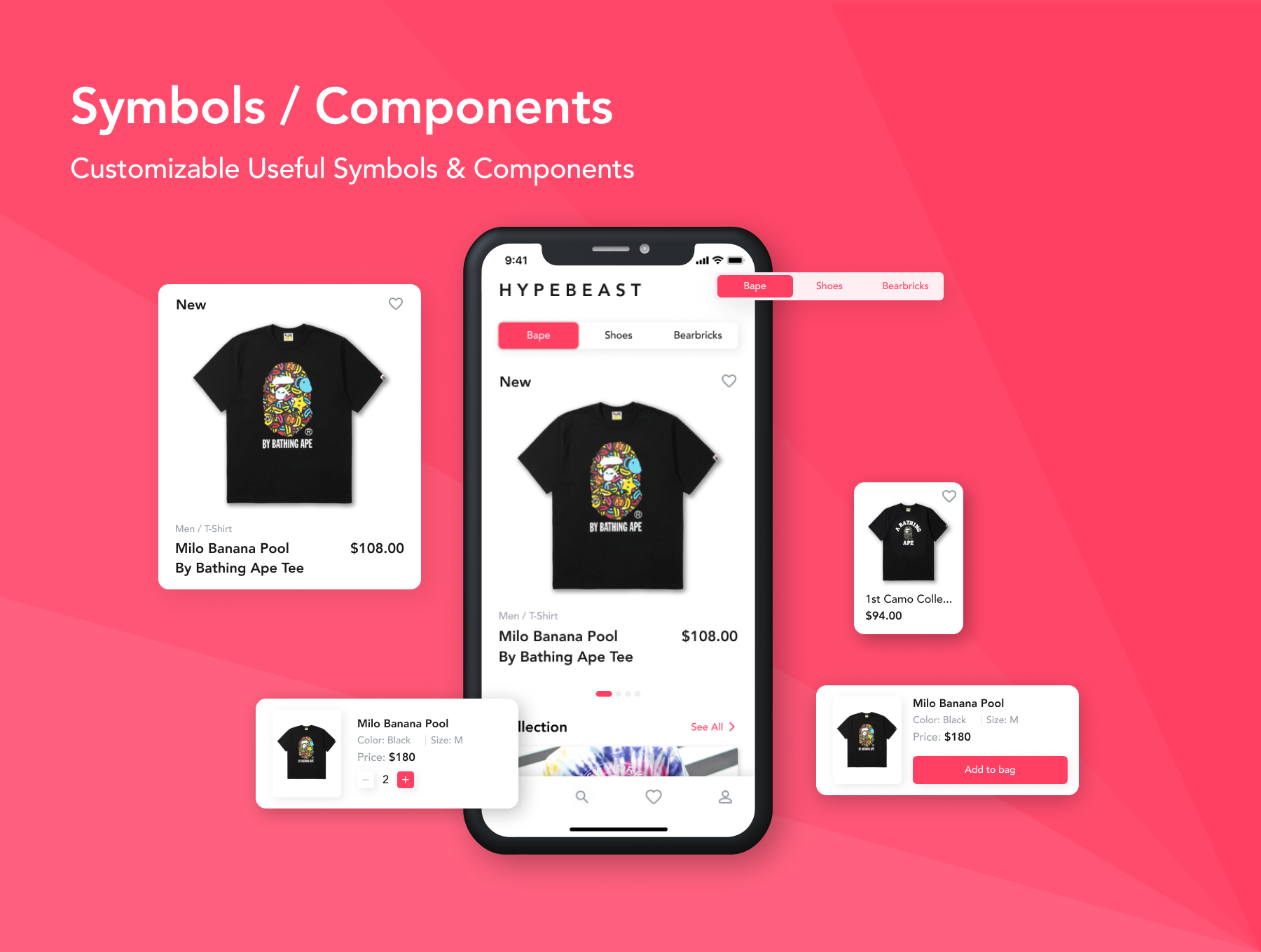 在线购物电子商务应用程序APP UI套件FIG模板 HypeBeast - E-commerce App UI Kit_img_2