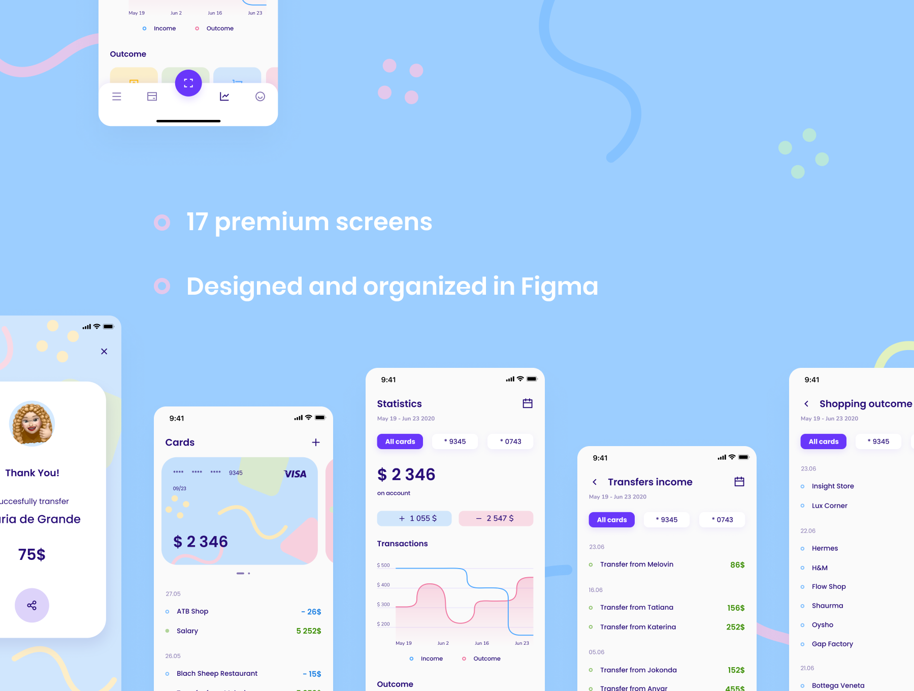 金融电子钱包应用程序APP UI套件FIG模板 Wallet UI KIT_img_2