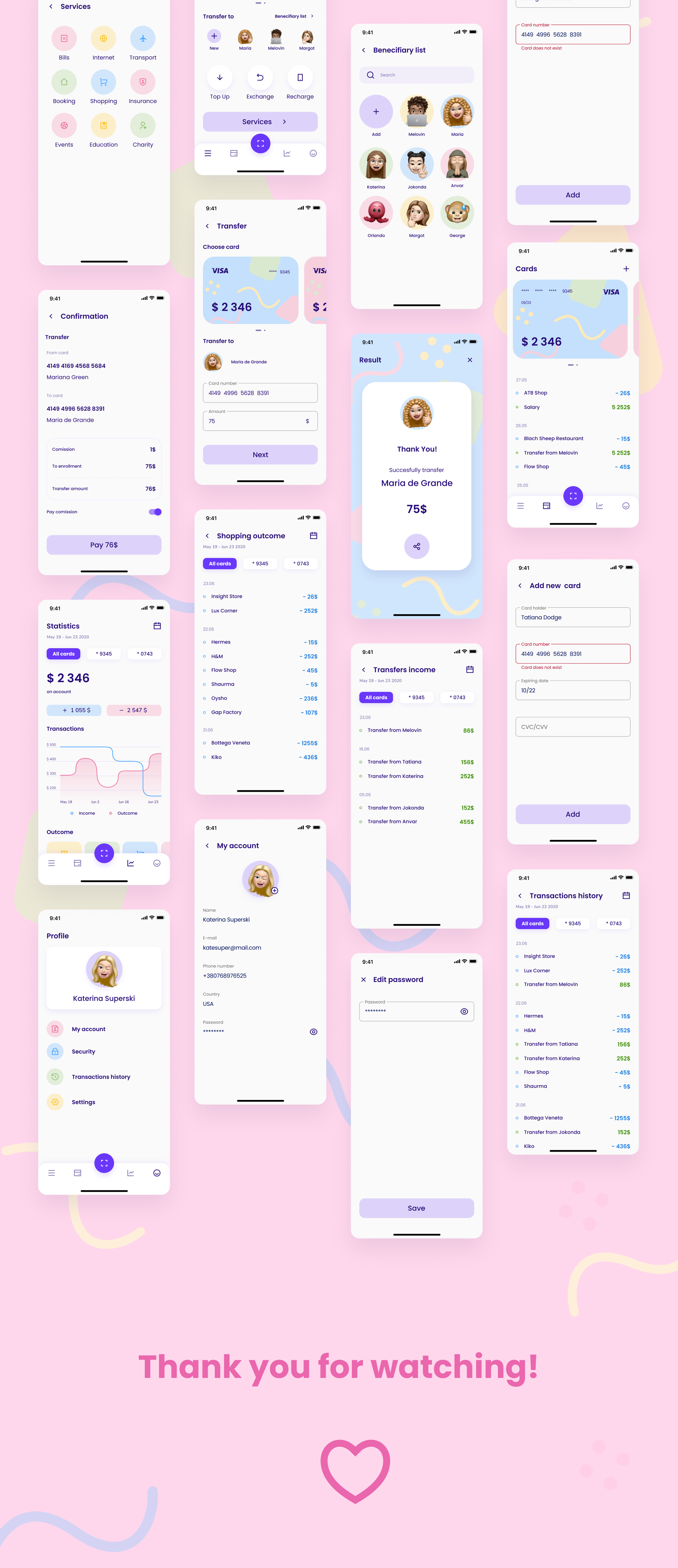 金融电子钱包应用程序APP UI套件FIG模板 Wallet UI KIT_img_2