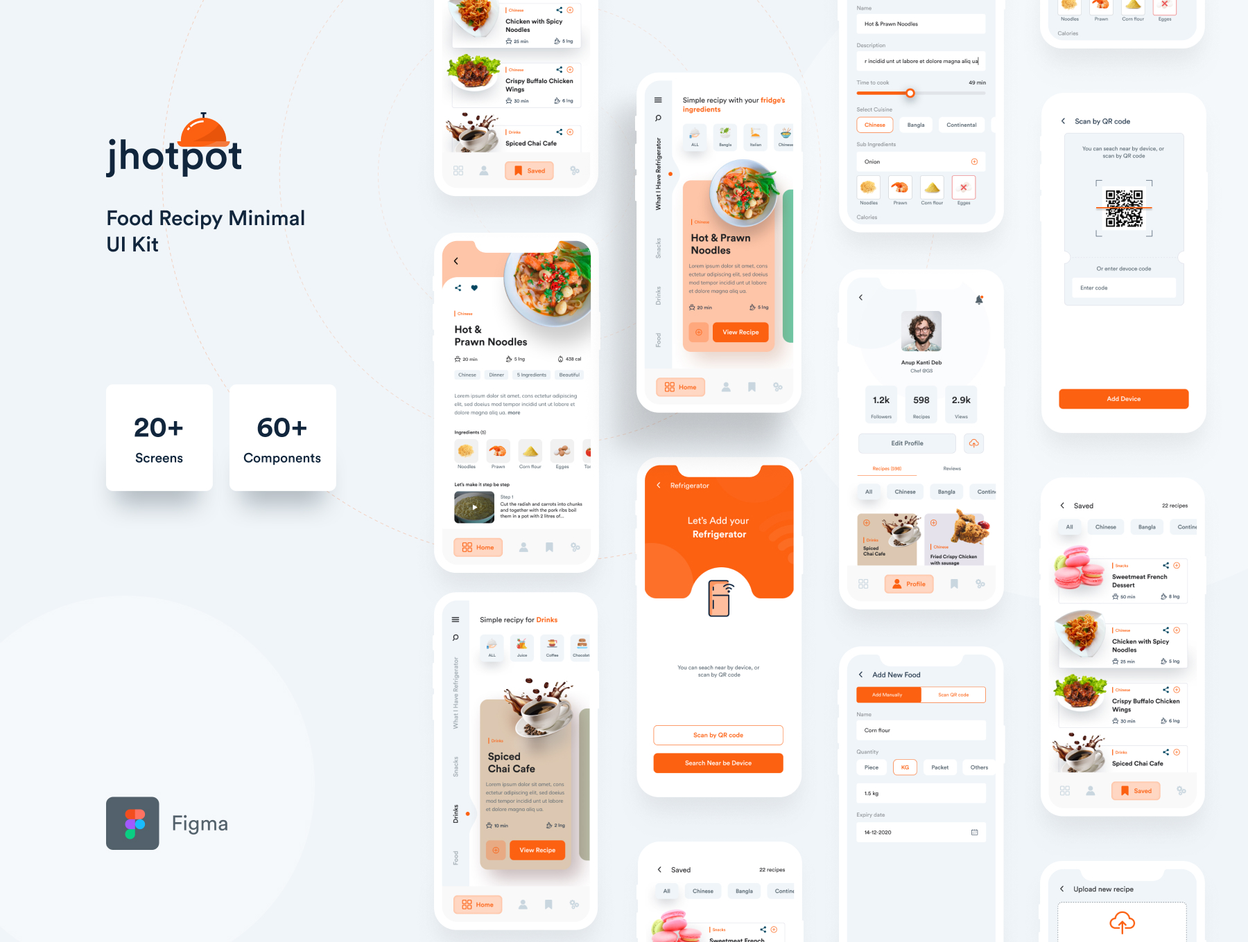 极简食谱美食APP应用程序设计UI套件 Jhotpot UI kit_img_2