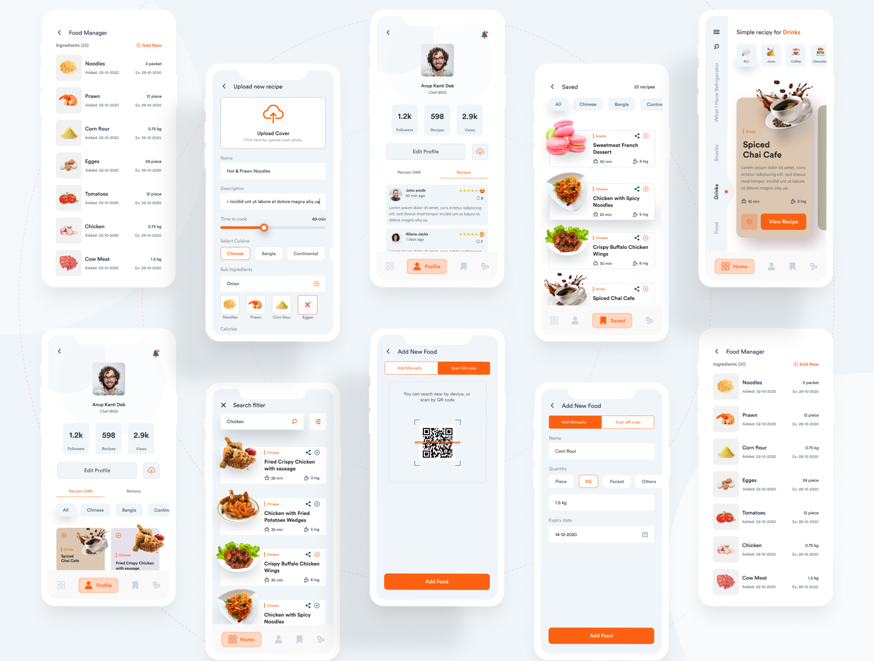 极简食谱美食APP应用程序设计UI套件 Jhotpot UI kit_img_2