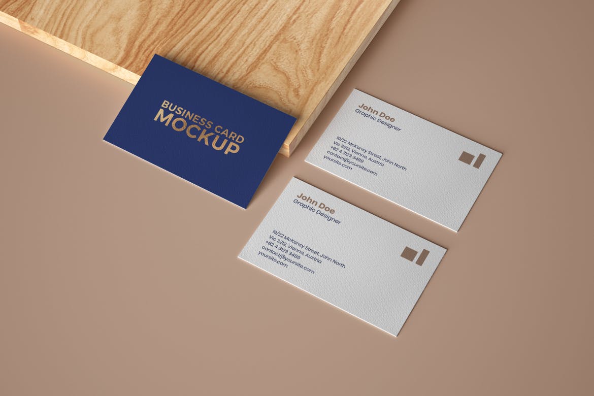 6款商务名片卡片设计展示样机 Elegant Business Card Mockup Set_img_2