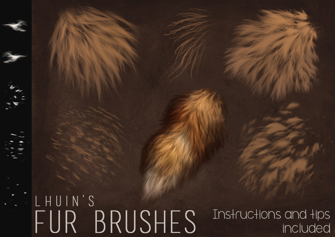 逼真毛发PS笔刷下载 Fur Brushes for Photoshop + Update_img_2