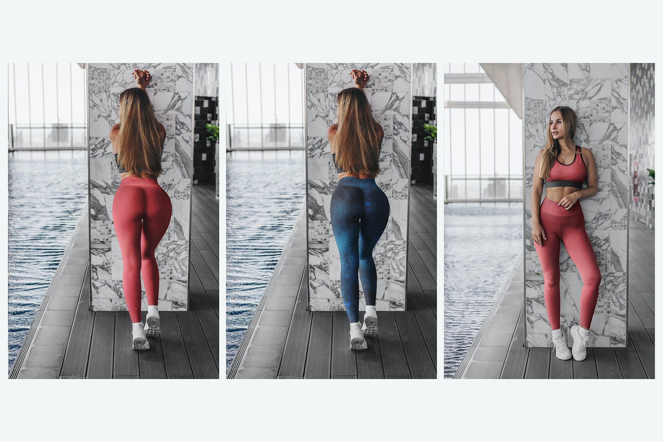 14款女士运动紧身衣打底裤设计展示样机 Leggings Mockup Gym Style_img_2